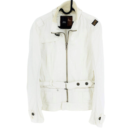 G-Star RAW White 100% Cotton Rourke Jacket Coat Size L