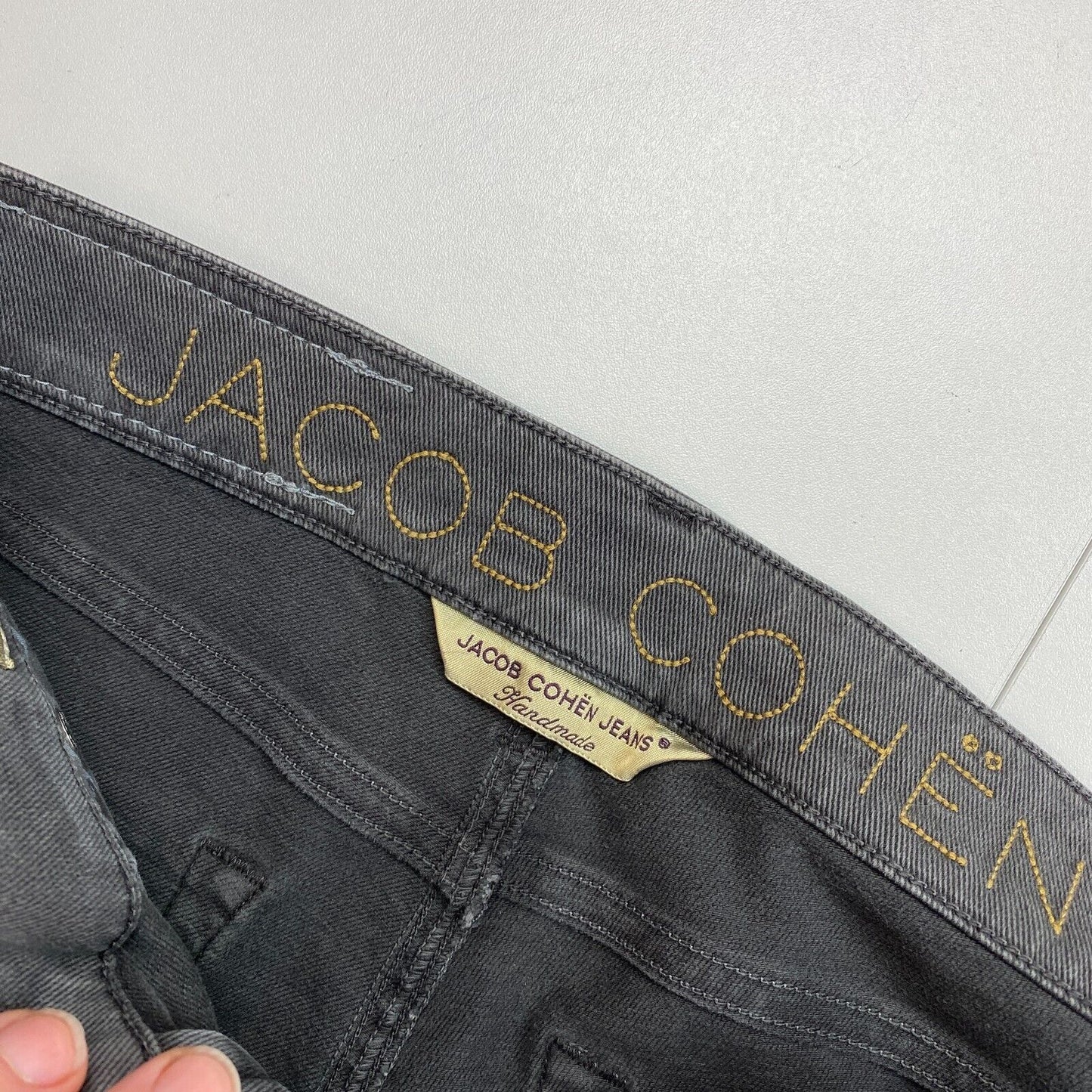 JACOB COHEN Women SUSAN Dark Grey Slim Fit Jeans W26 L30 Made In Italy