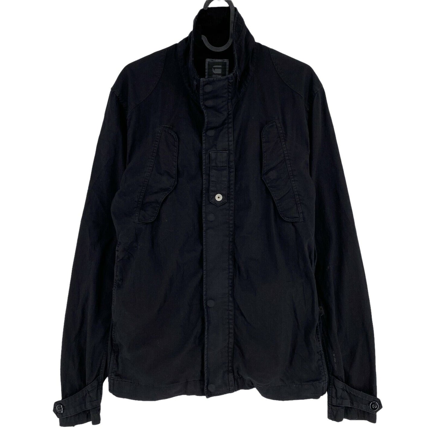 G-STAR RAW BENIN Schwarze Overshirt-Jacke aus 100 % Baumwolle, Größe L