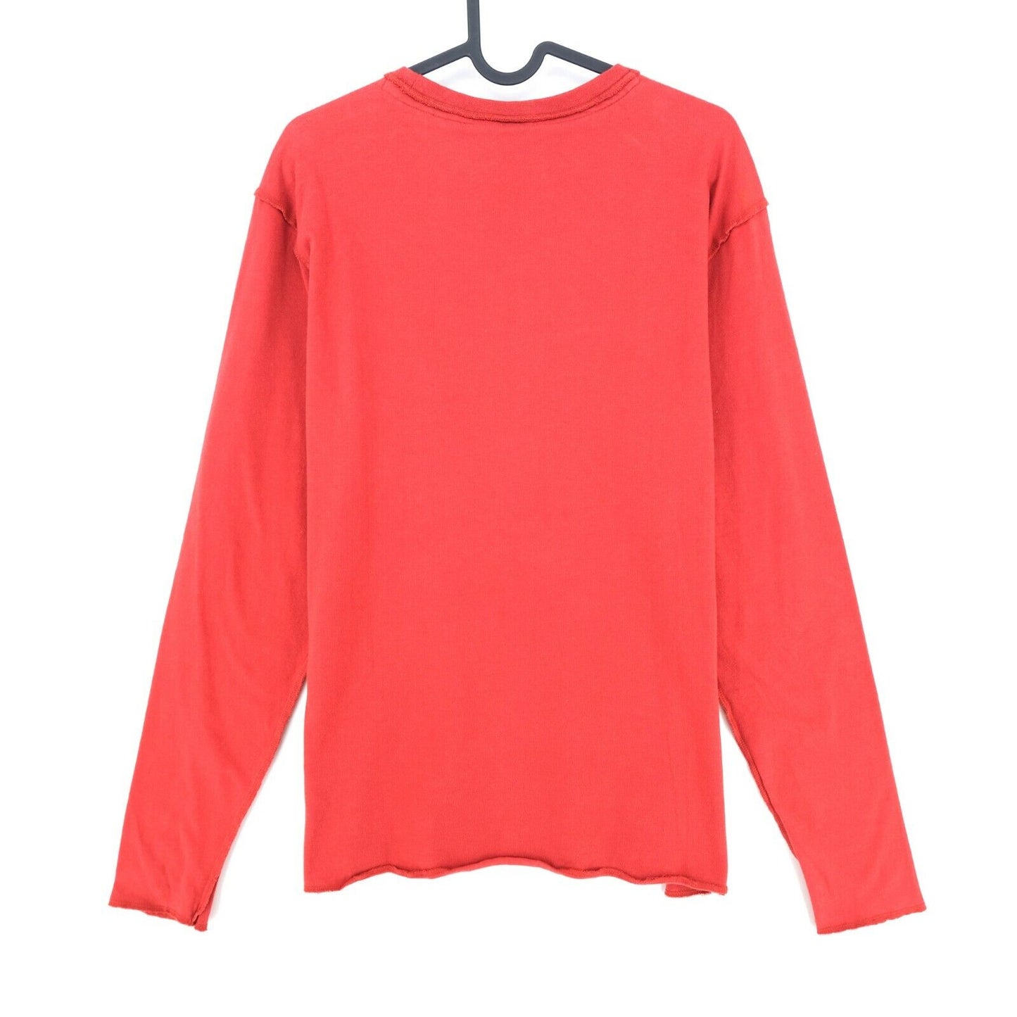 SINGLY Rouge Foncé Crew Neck Graphic Print Jumper Pull Taille M XL