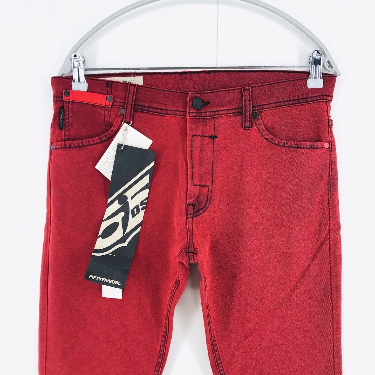 FIFTYFIVEDSL PYRONS Red Ultra Slim Fit Jeans W30