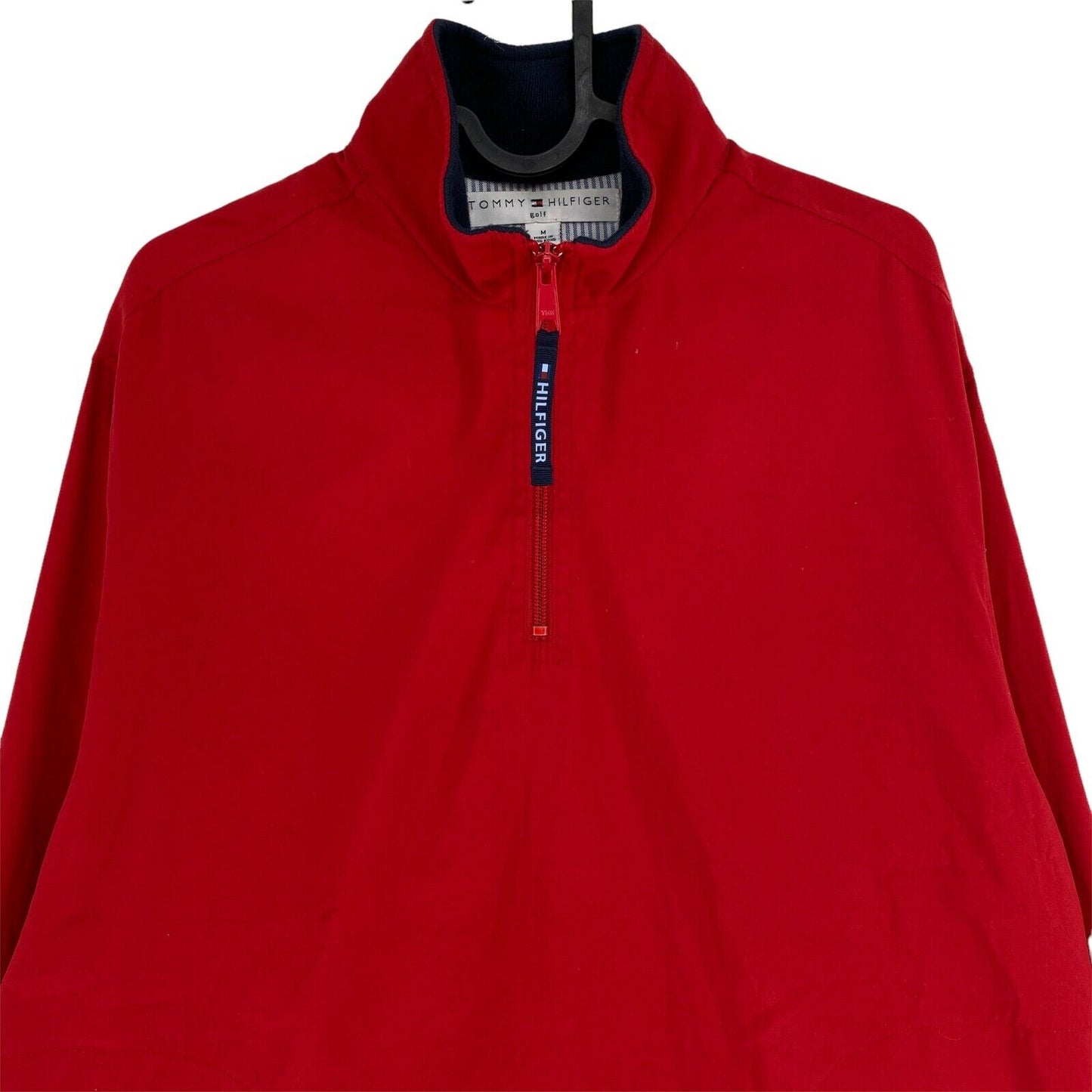 TOMMY HILFIGER GOLF Red Anorak Pullover Jacket Size M