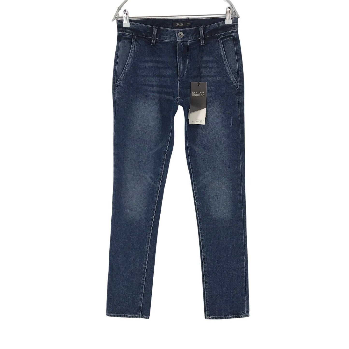 TOO LATE NO MORE Women Blue Skinny Fit Jeans W30