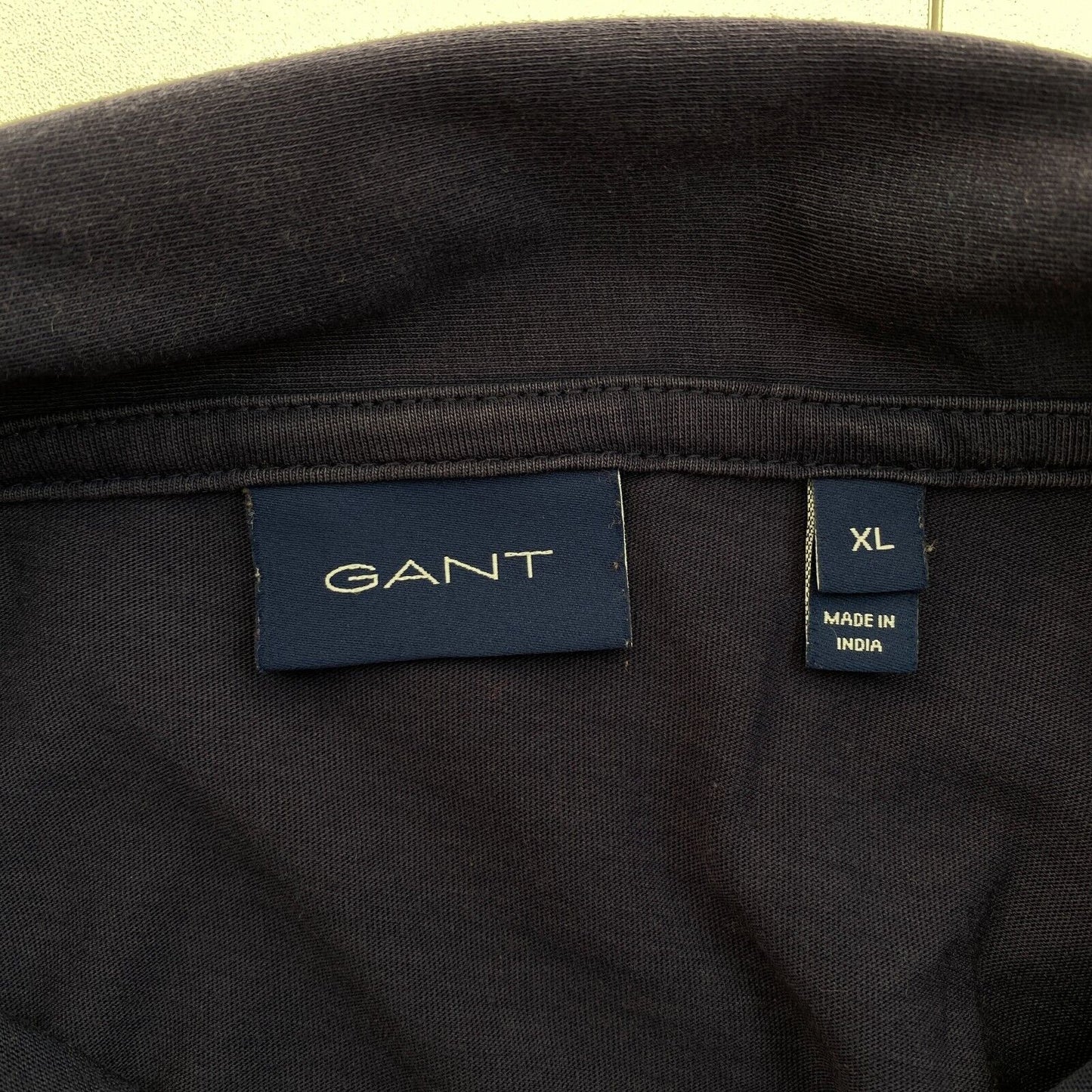 GANT Men Navy Blue Jersey Short Sleeves Polo Shirt Size XL