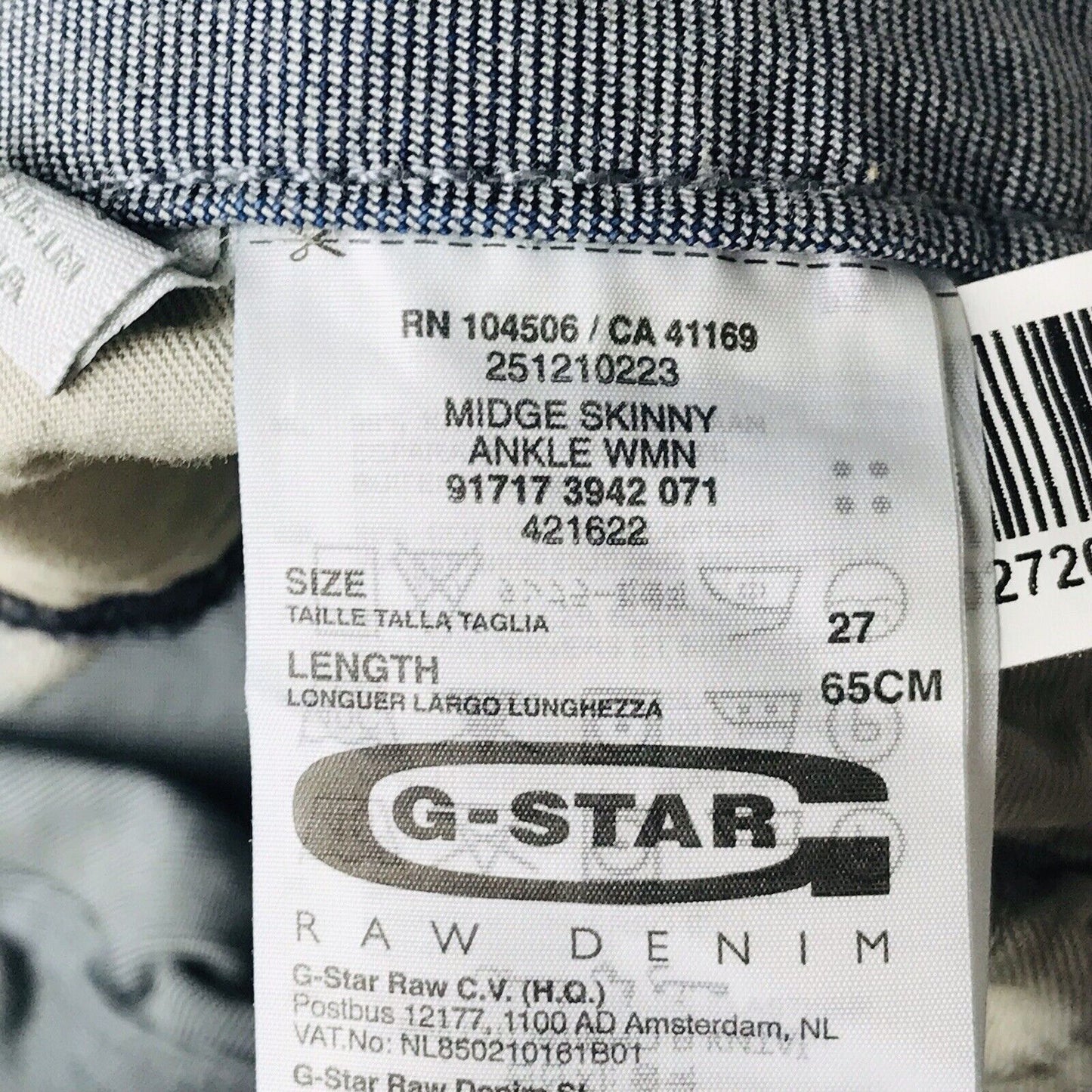 G-STAR RAW MIDGE Damen Jeans in knöchellanger Skinny-Passform, Blau, Größe W27