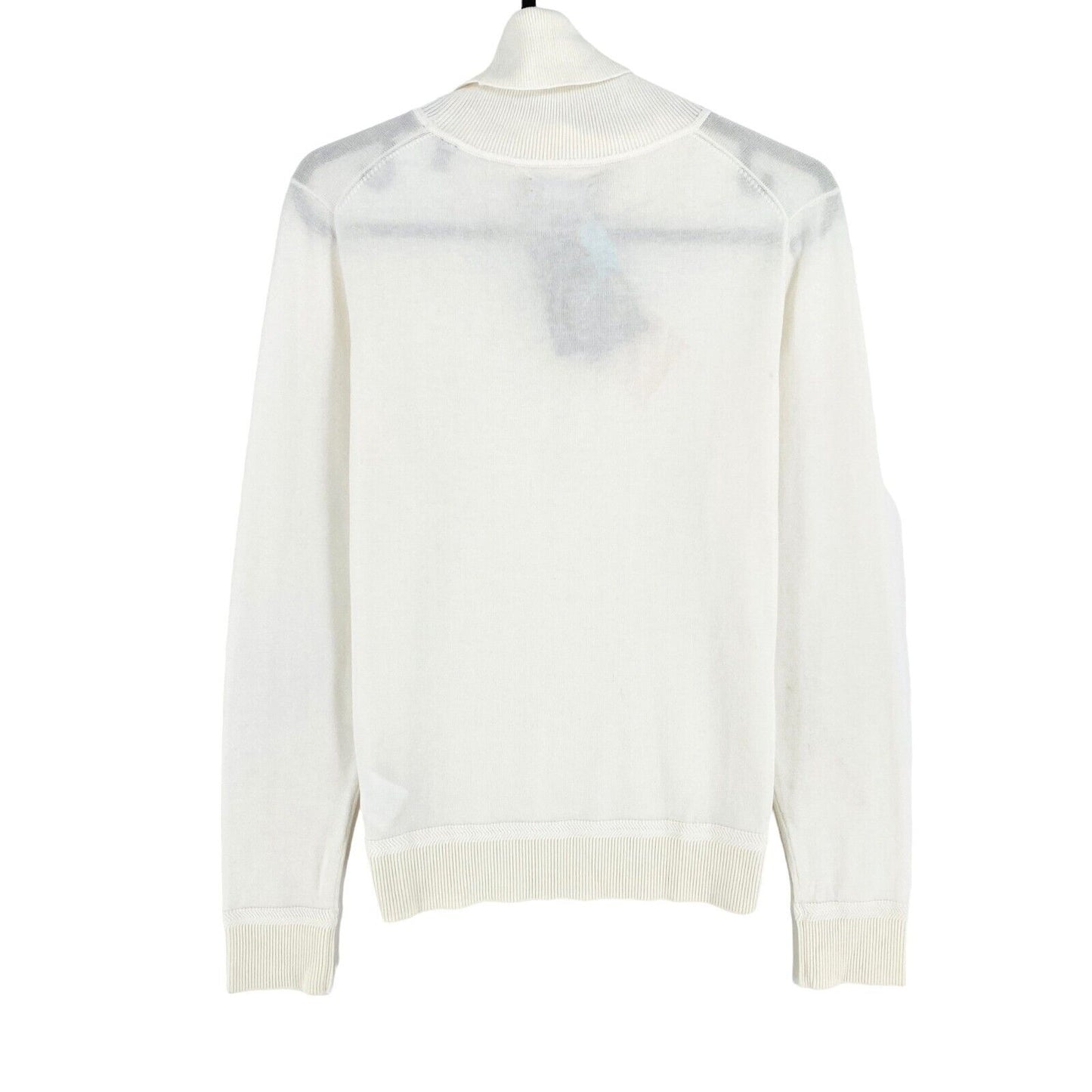 GANT Blanc 100% Coton Pull Col Roulé Pull Taille S