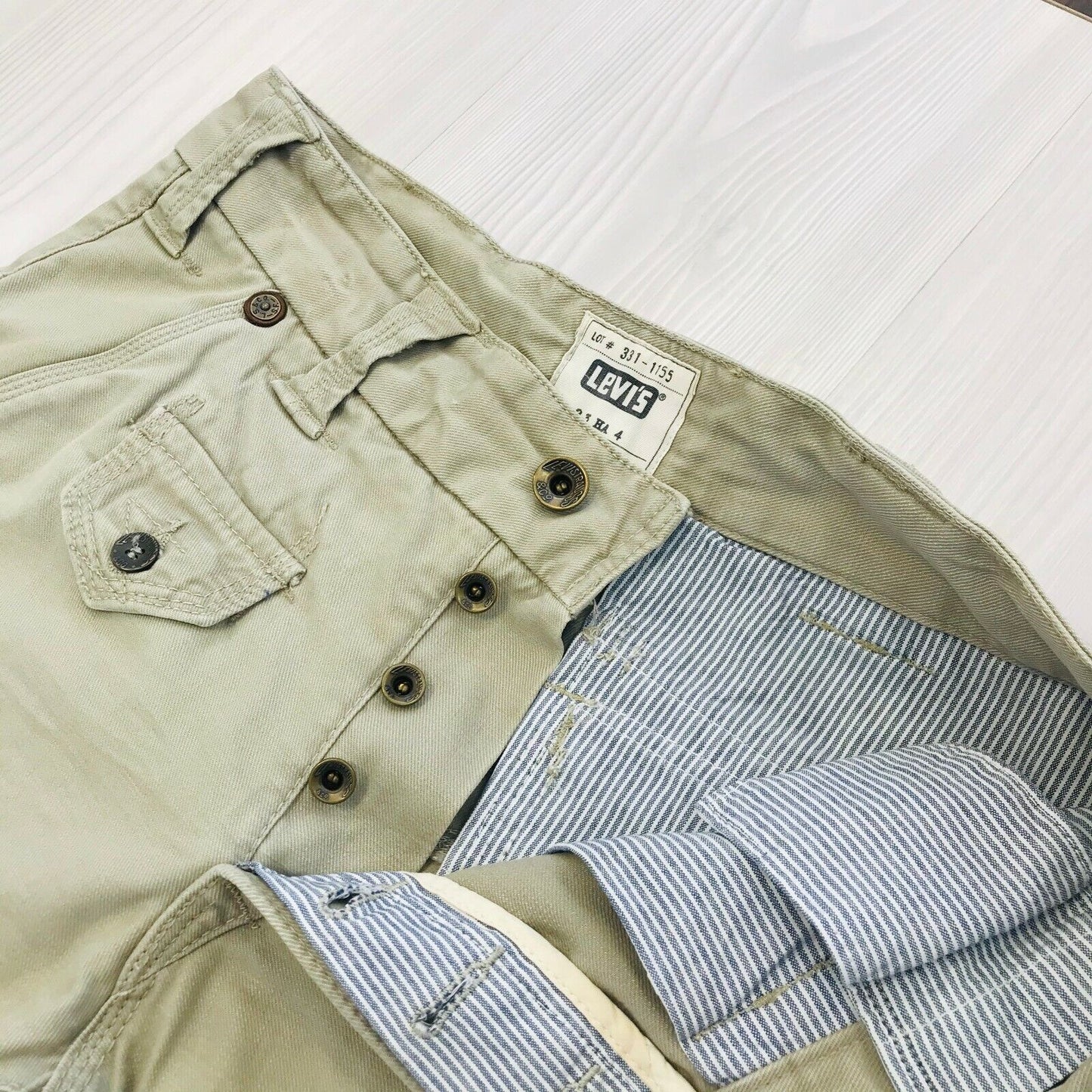 Vintage Levi's LOT# 331-1155 Beige Straight Fit Jeans Size W30 L32