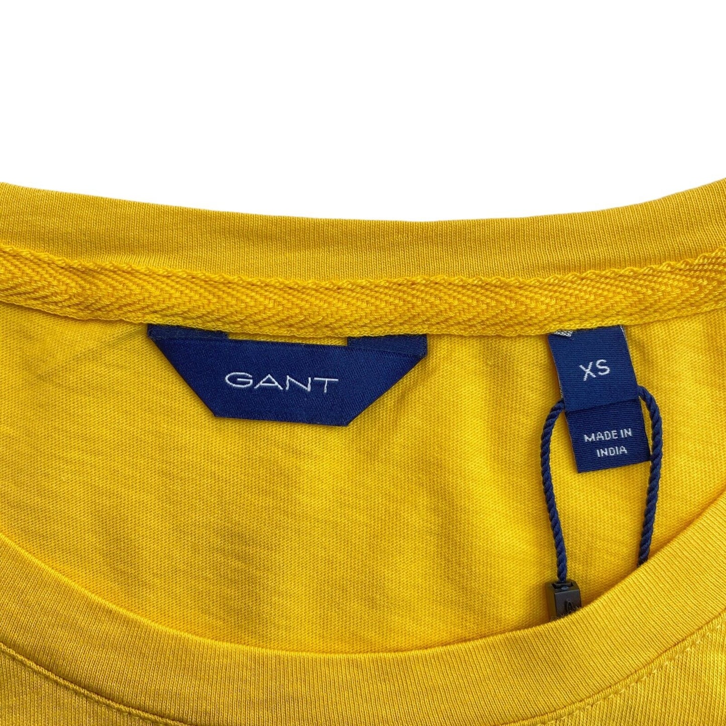 GANT T-Shirt mit Rundhalsausschnitt und Sommer-Grafik, Gelb, Größe XS