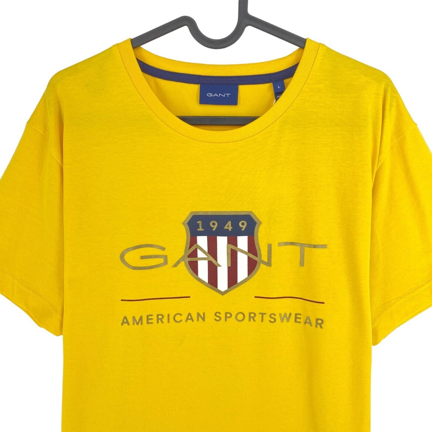 GANT Gelbes Archive Shield T-Shirt mit Rundhalsausschnitt, Größe L