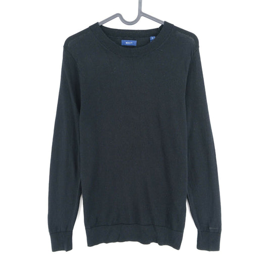 GANT Black Crew Neck 100% Wool Sweater Jumper Size M