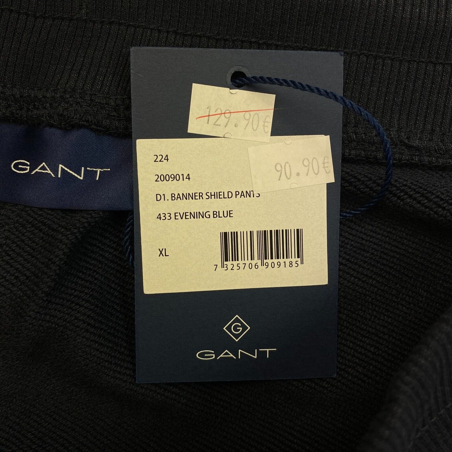 GANT Navy Blue Banner Shield Sweatpants Trousers Size XL