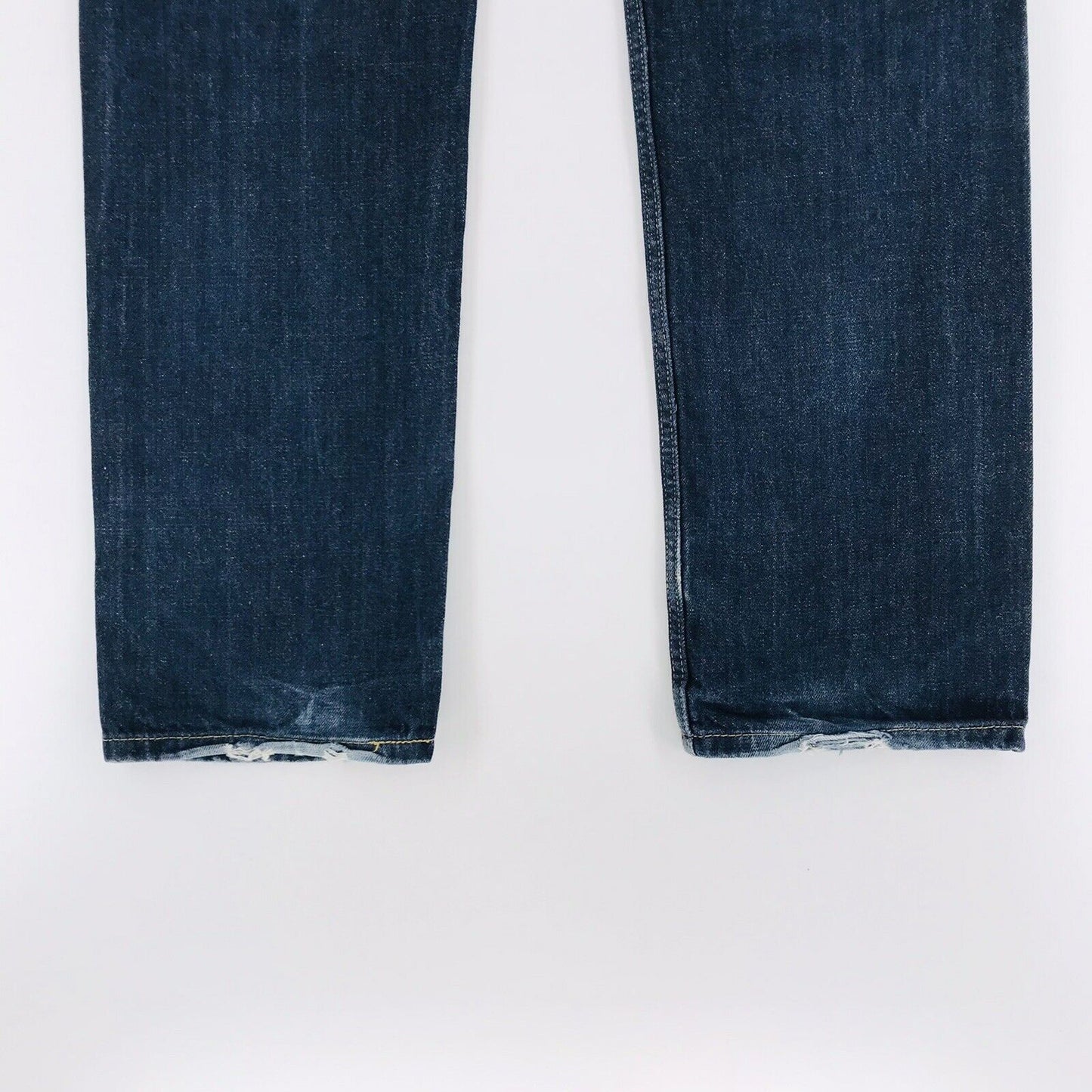 Levi‘s 505 Dark Blue Straight Regular Fit Distressed Jeans Size W34 L34