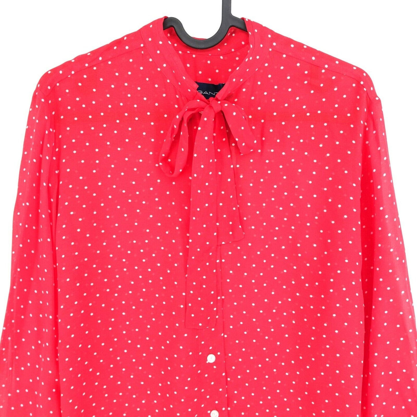 GANT Red Polka Dot Ribbon Shirt Size EU 34 UK 6 US 4