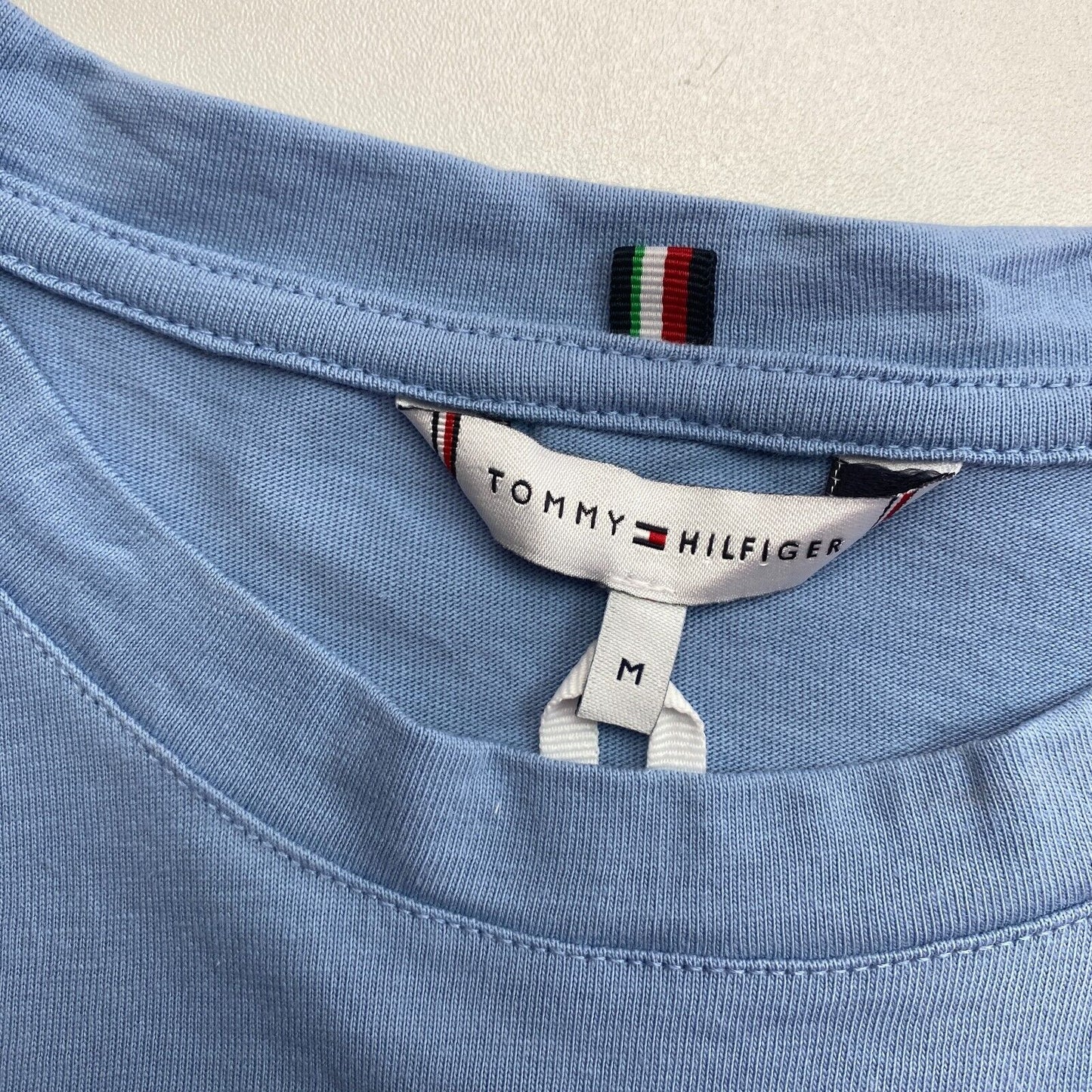 Tommy Hilfiger Women Blue DS Regular Hilfiger Crew Neck Tee T Shirt Size M