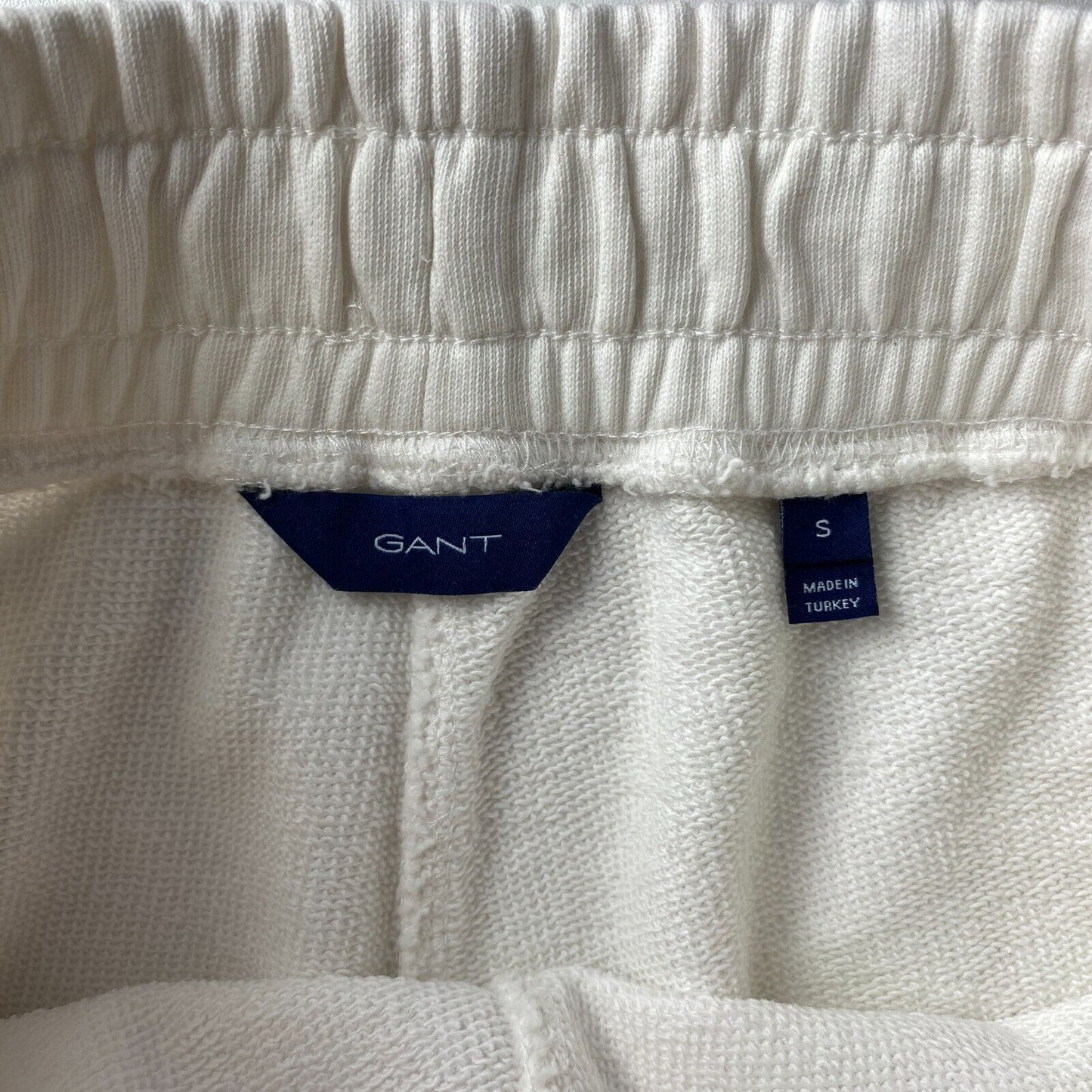 GANT Women White Regular Fit Cuffed Sweatpants Trousers Size S