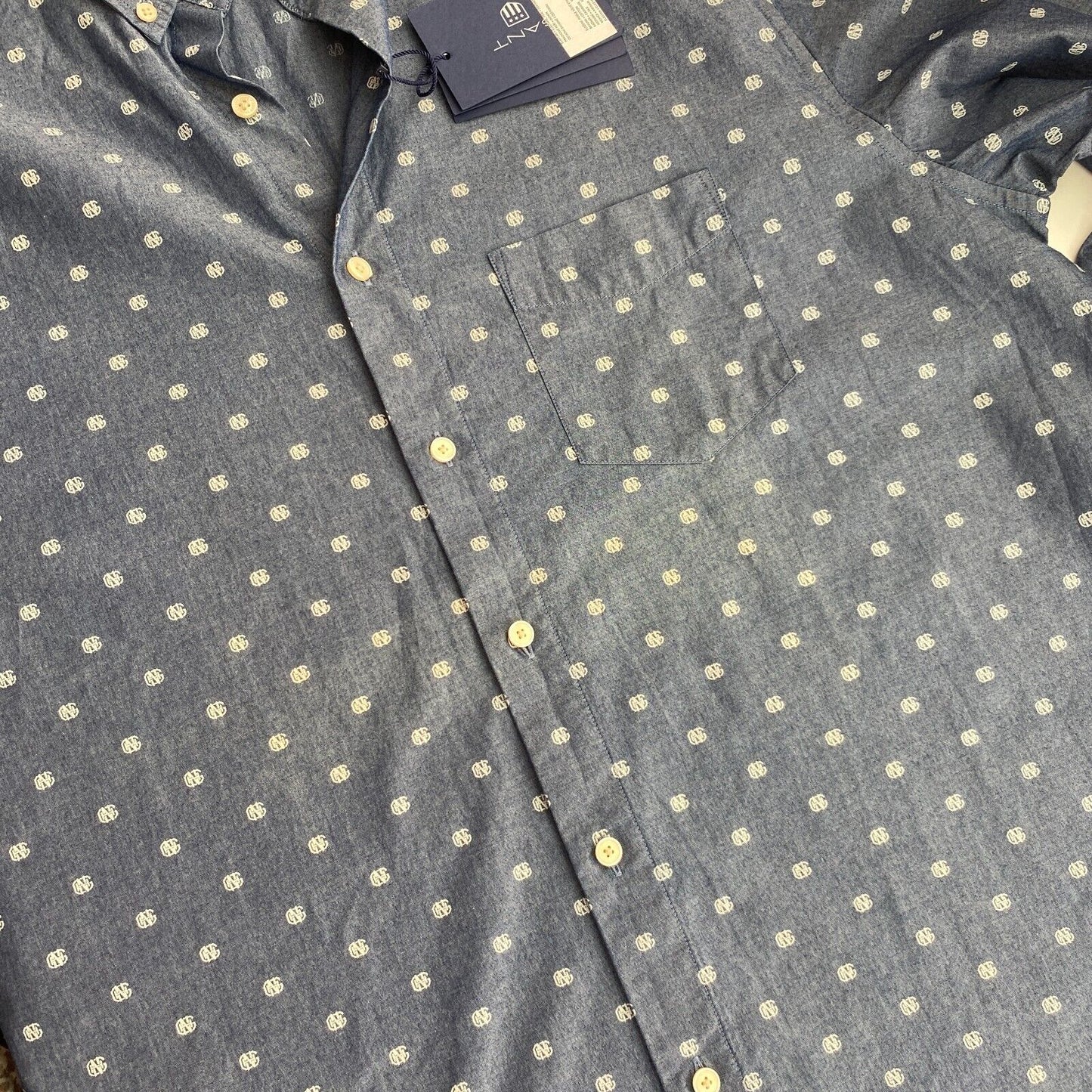 GANT Dunkelblaues Collegiate Indigo Slim Fit Hemd Größe 2XL 45/46 18