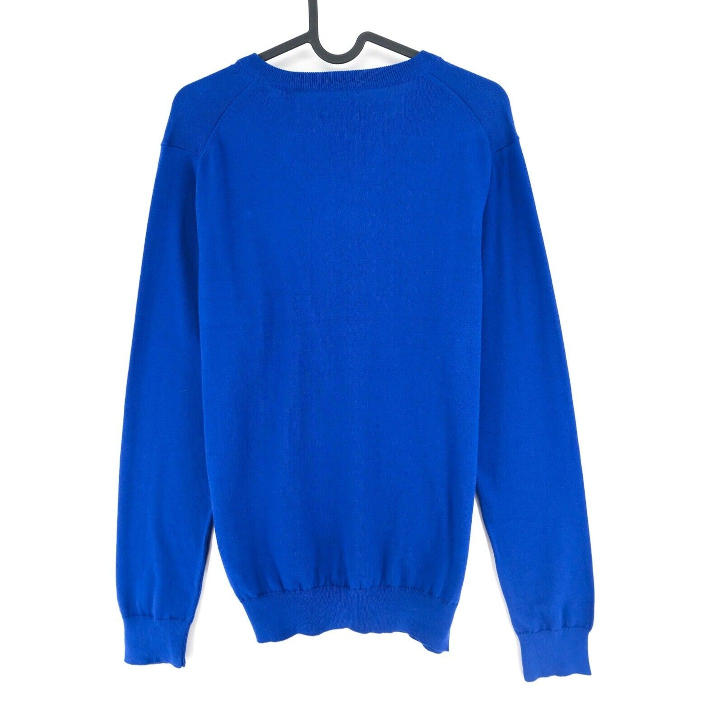 GANT Bright Blue V Neck Cotton Jumper Sweater Size S