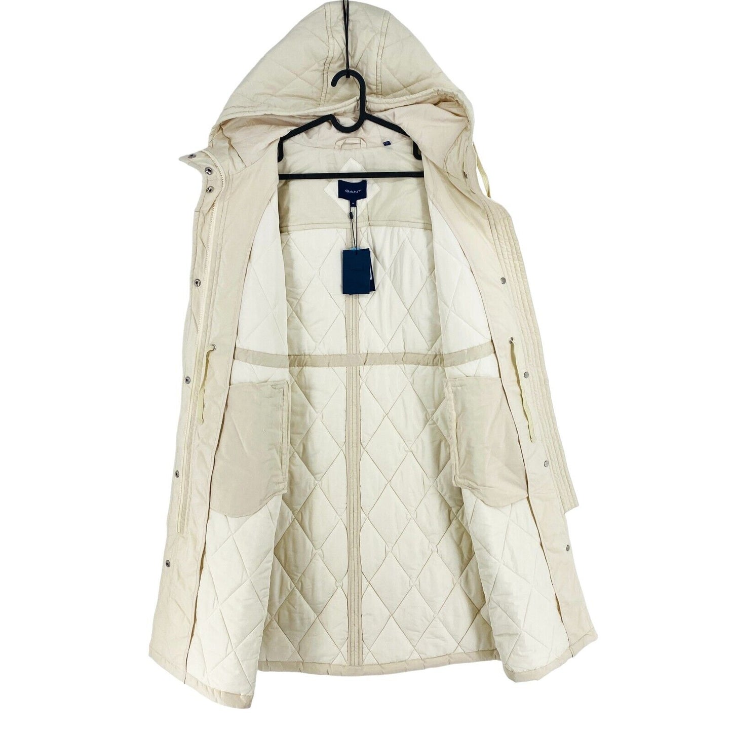 GANT Veste parka longue matelassée surdimensionnée beige Taille M