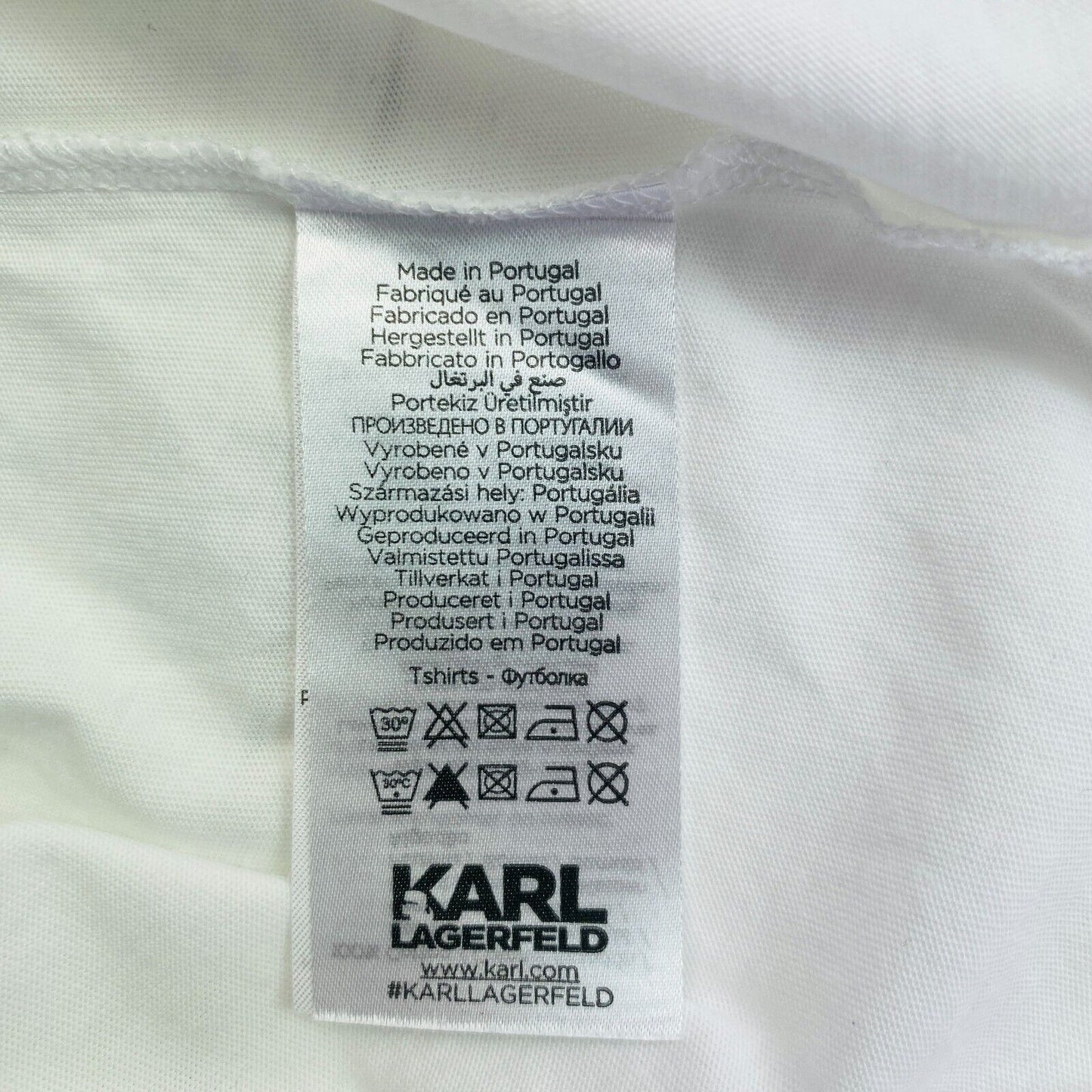 Karl Lagerfeld White Ikonik Karl Choupette Crew Neck T-Shirt Top Size XS