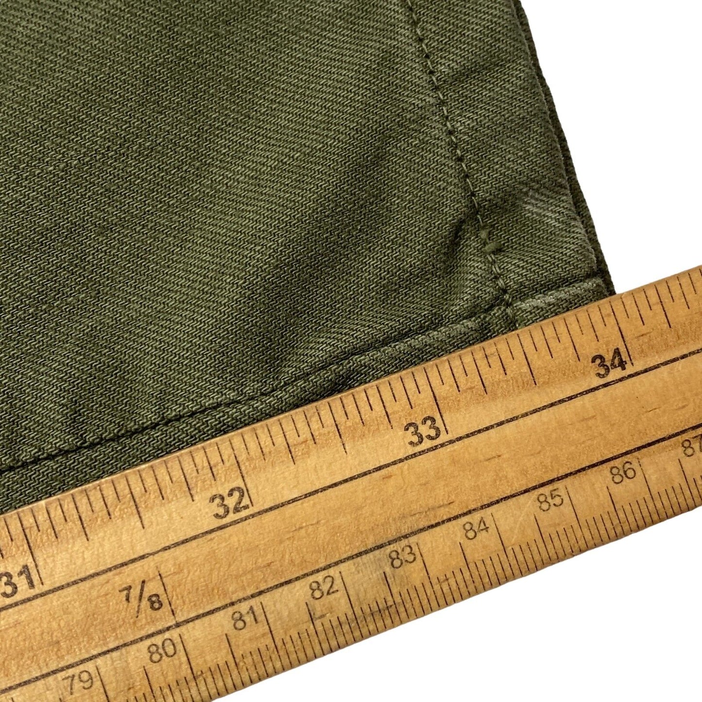 SISLEY Dark Green 100% Cotton Carpenter Pants Trousers Size 38 W27 L34