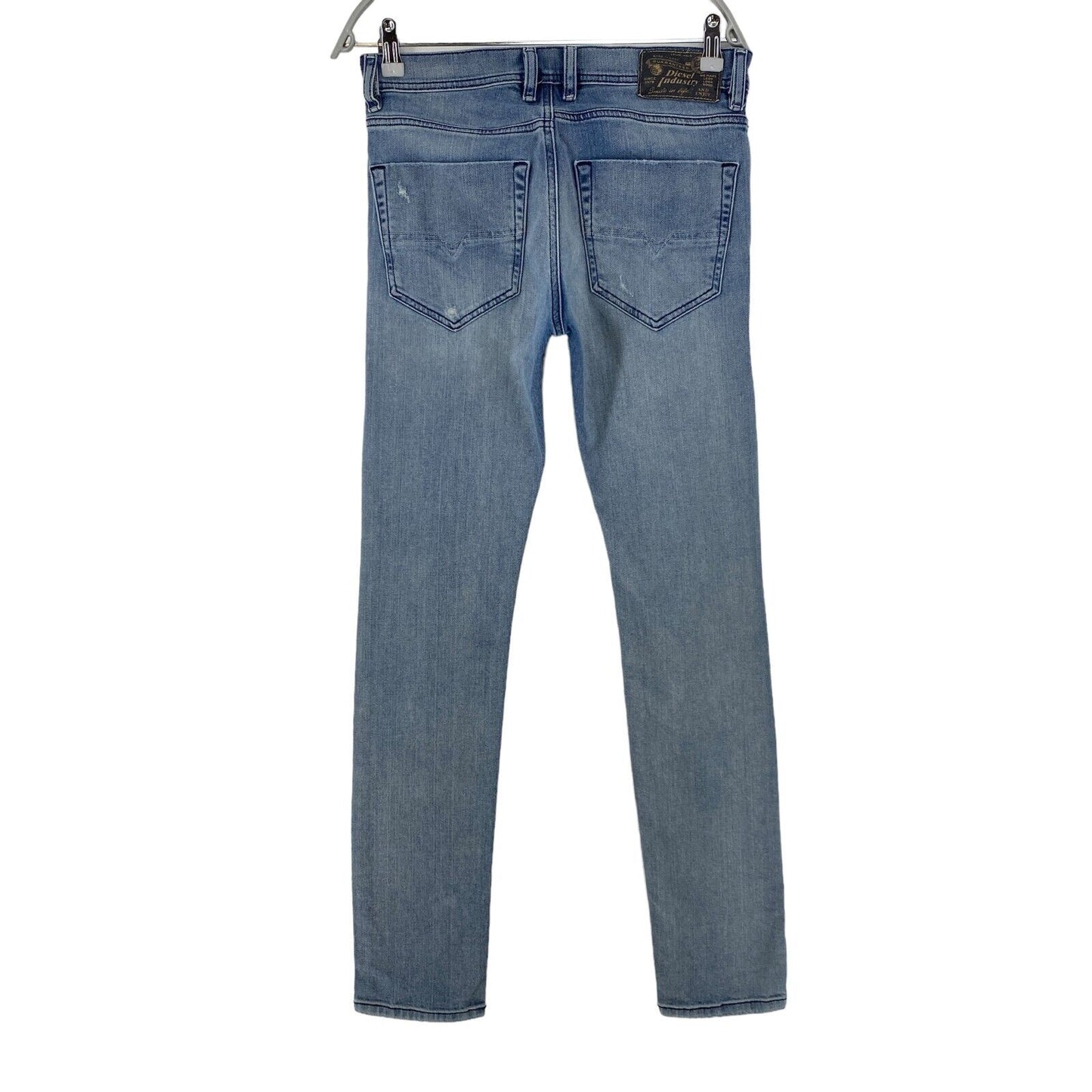 Diesel TEPPHAR, Blaue Stretch-Jeans im Karottenschnitt, zerrissen, W28 L32