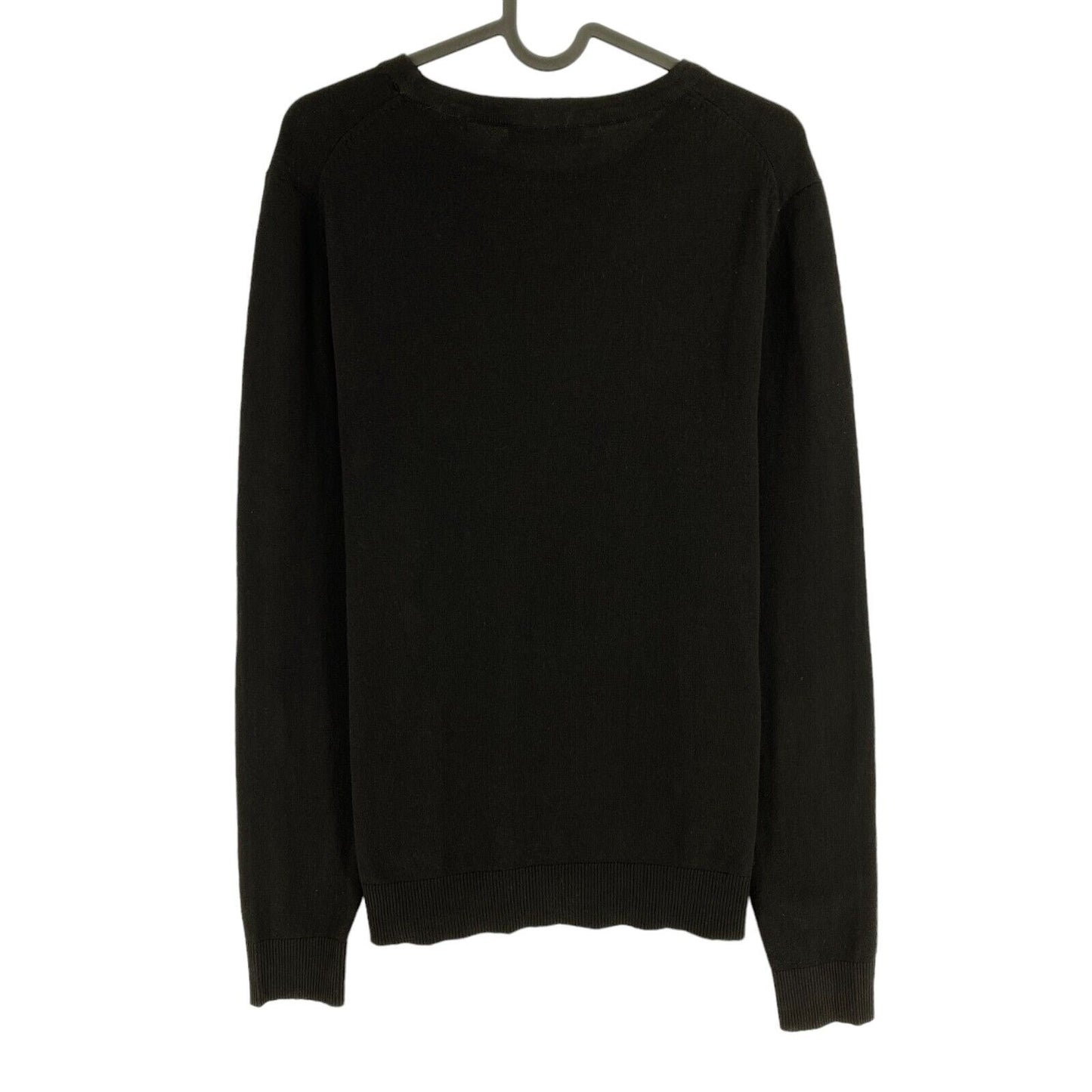 JACK&amp;JONES Noir Coton Mélange Tricot Crew Neck Pull Pull Jumper Taille M