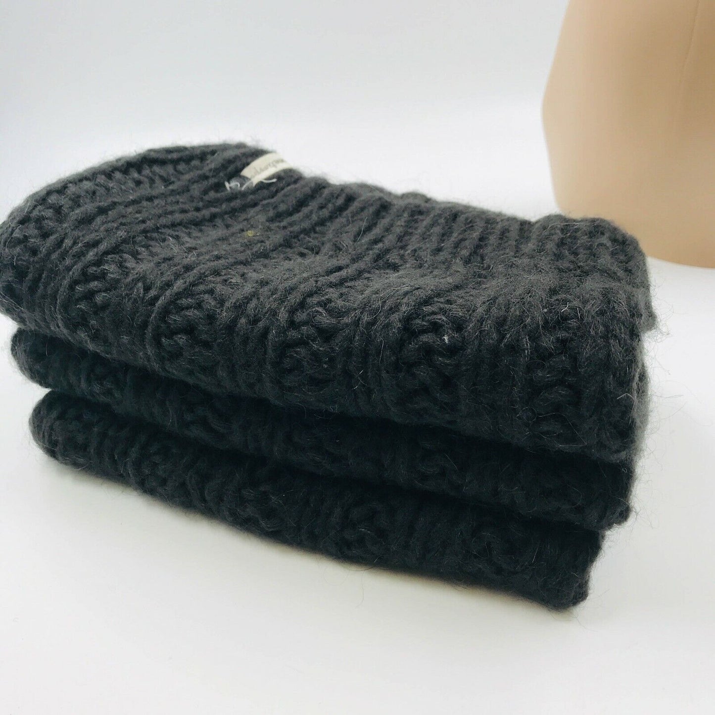 One Teaspoon Black Loose Beanie Hat One Size