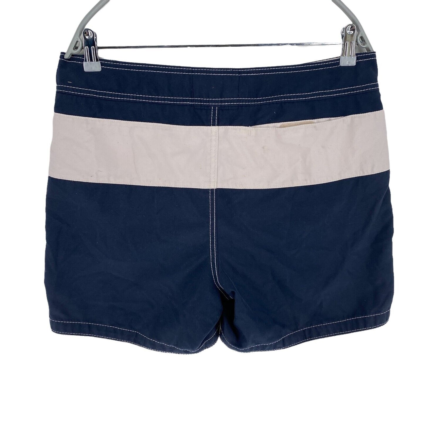 Abercrombie & Fitch Striped Navy Blue Activewear Shorts Size L