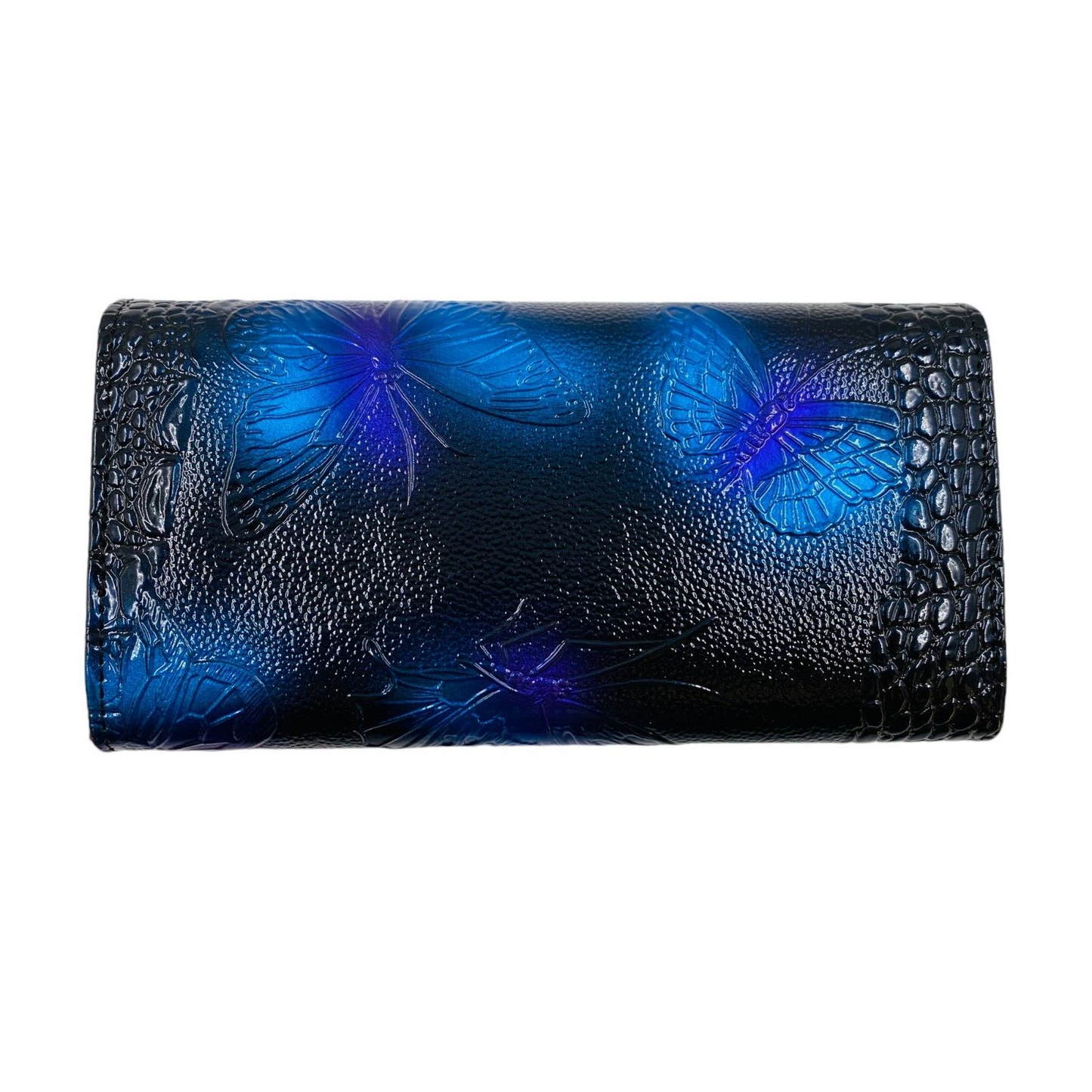 Pierre Cardin Women Black Blue Butterfly Eco Leather Wallet