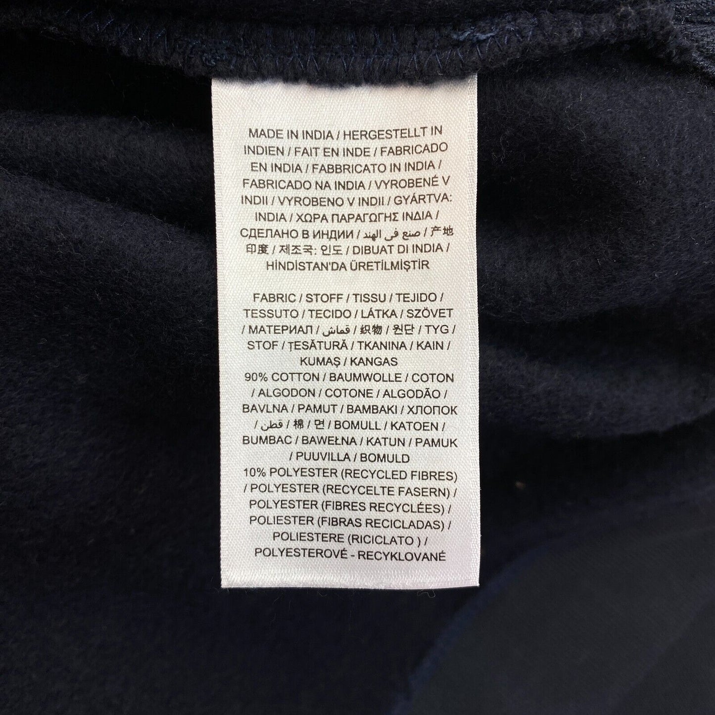 GANT Marineblauer Kapuzenpullover mit Logo, Größe M