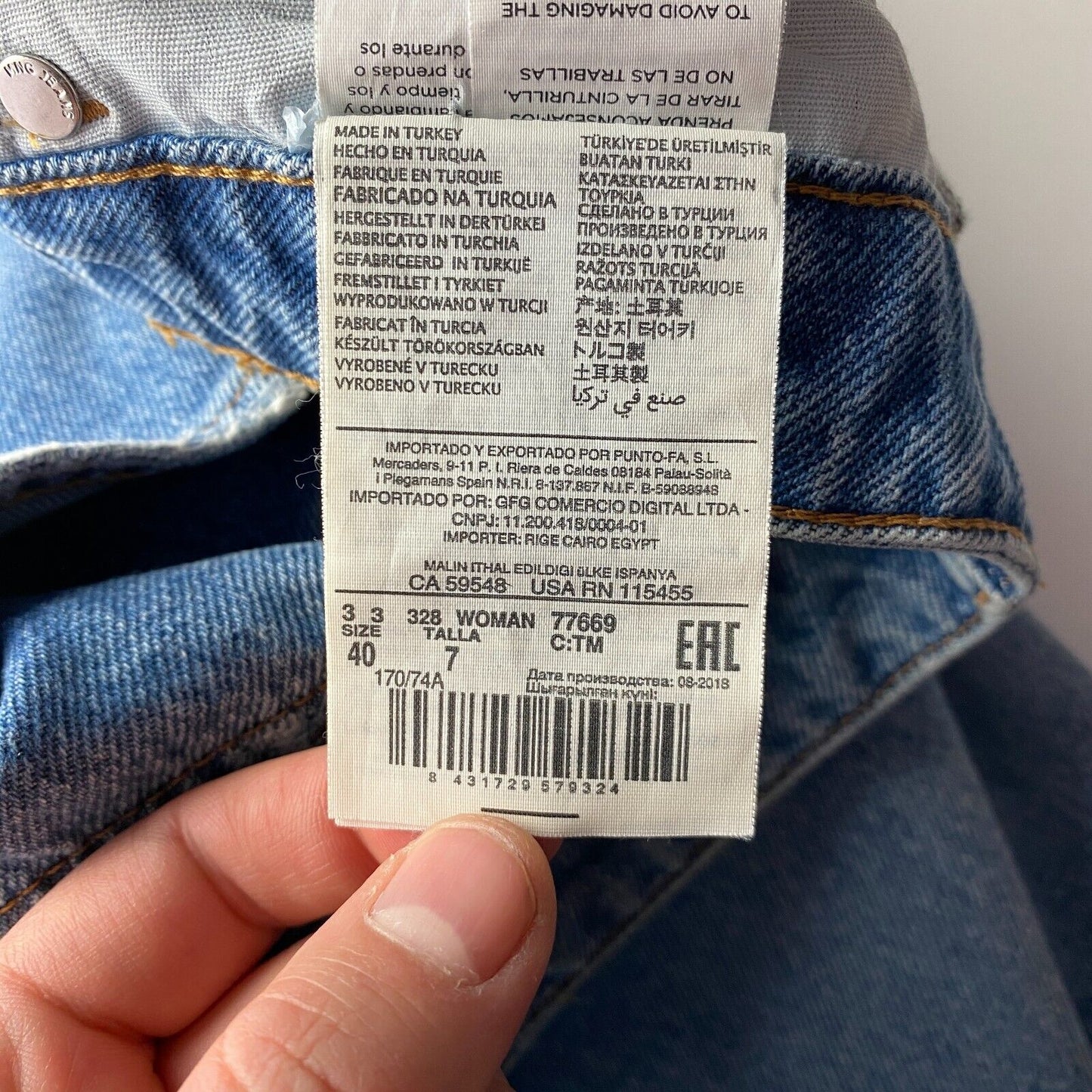 MANGO Damen Jeans im Used-Look, normale Passform, blau, Größe 40, US 8, W31