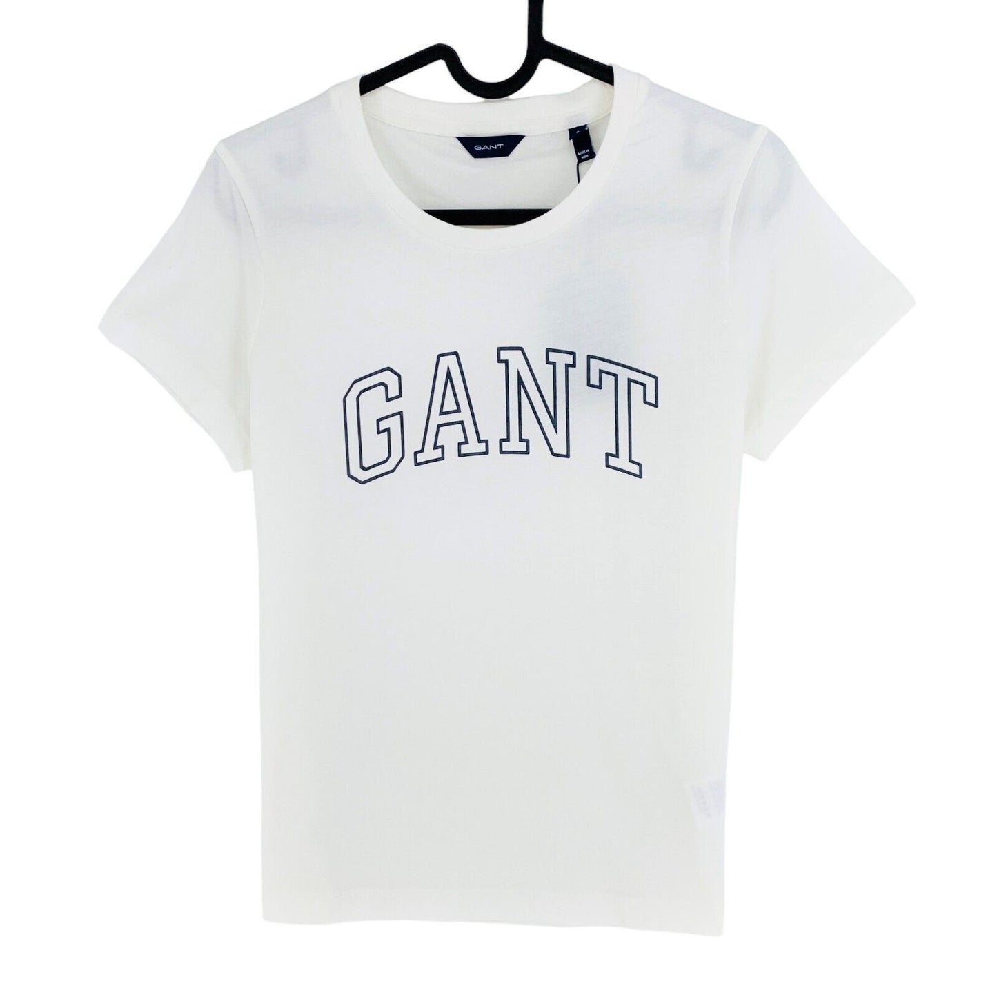 GANT White Arch Logo Crew Neck T Shirt Size S