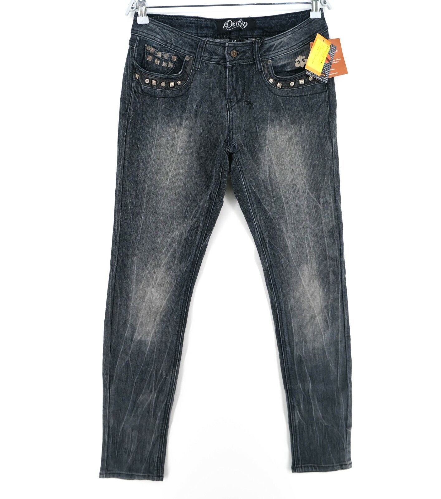 Prix ​​conseillé 108 € DEREON Jean en denim gris foncé Taille 1/2 W27 3/4 W28 5/6 W29