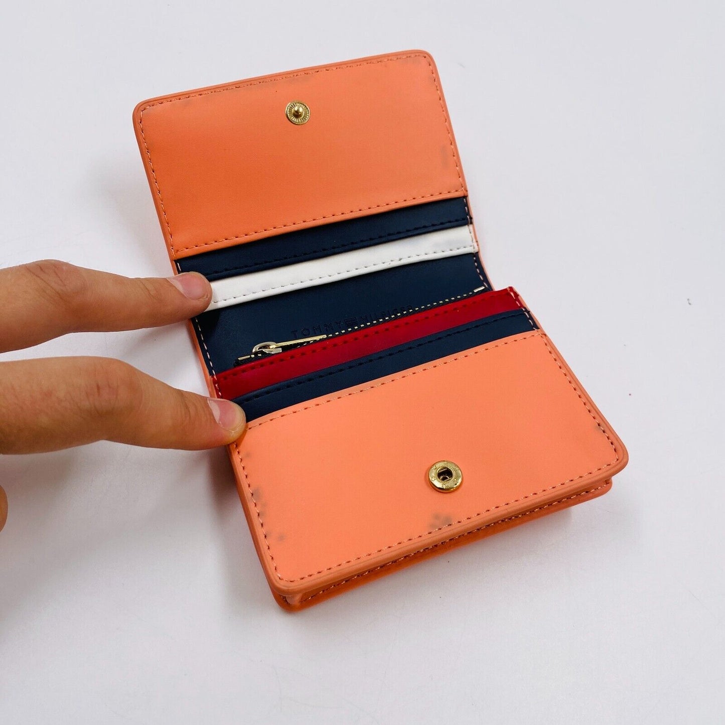 Tommy Hilfiger Women Pinkish Orange Eco Leather Wallet