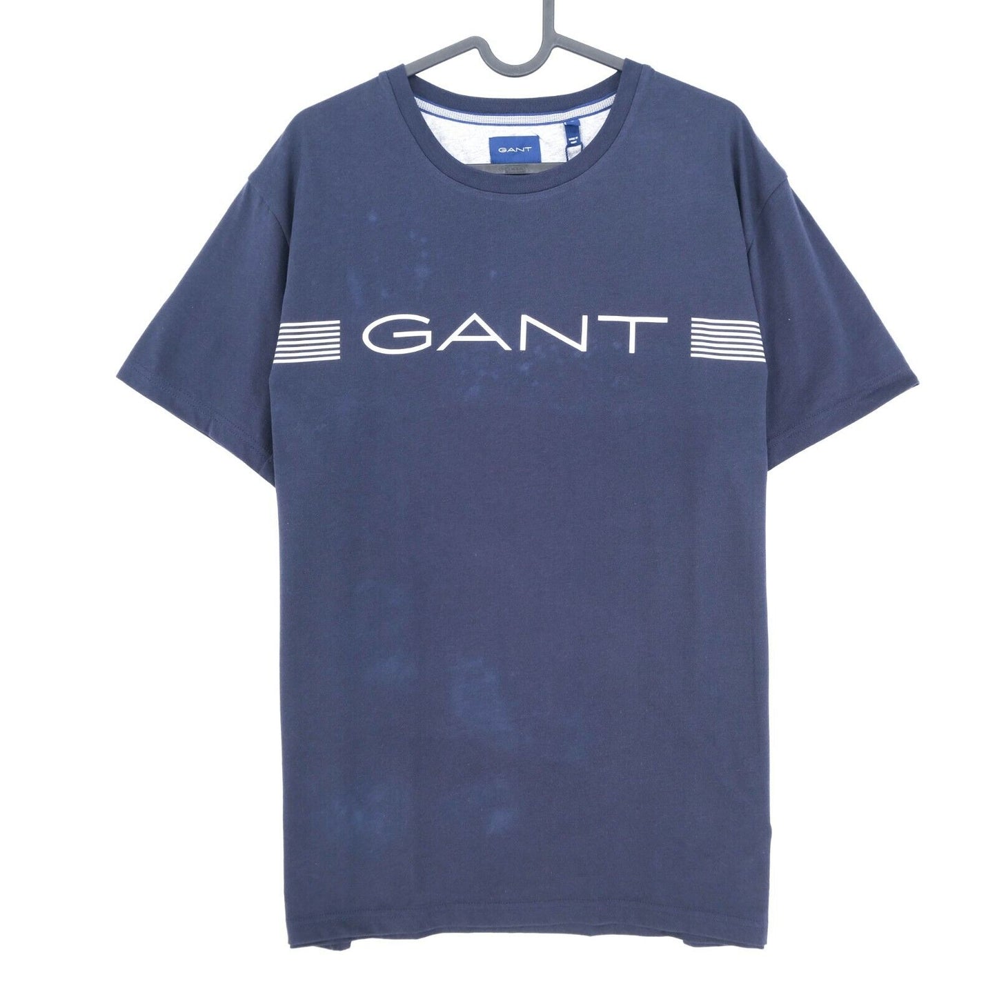 GANT Blue Stripes Crew Neck Top T-Shirt Size L