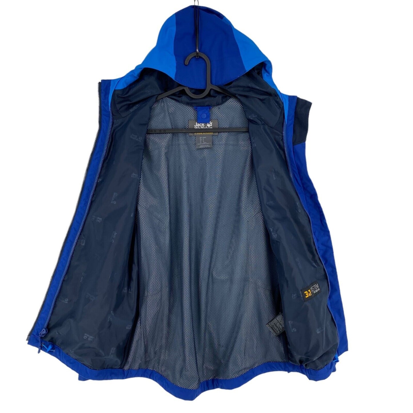 Jack Wolfskin Blue Hooded Parka Jacket Coat Size S