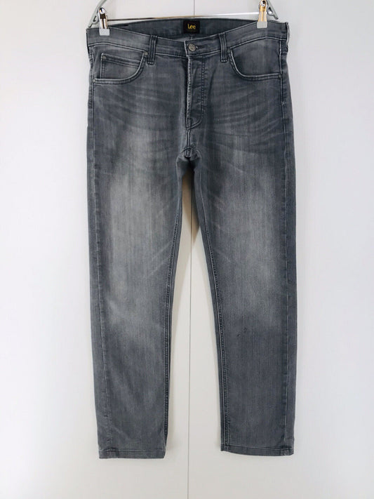 Lee DAREN Grey Stretch Regular Straight Fit Jeans Size W34 L32