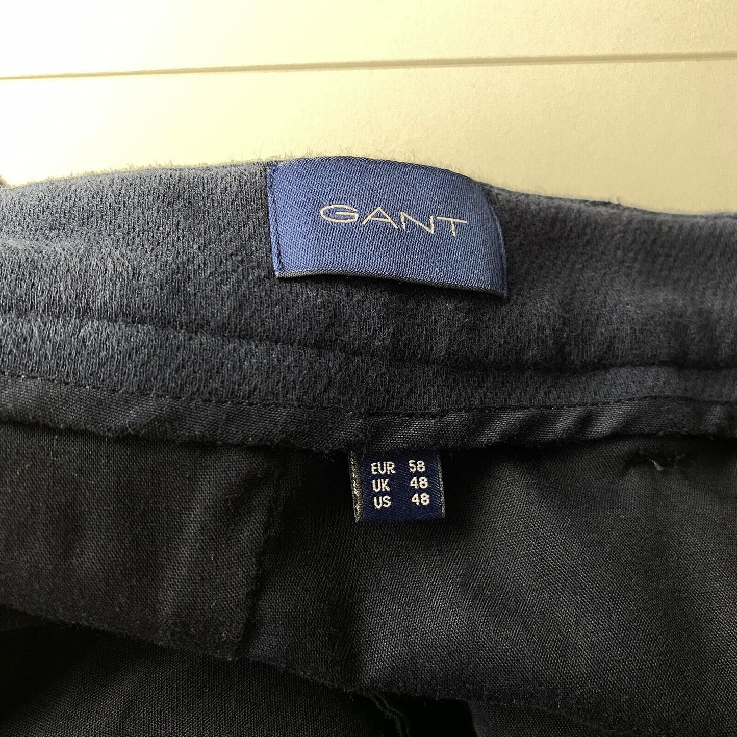 GANT Dark Blue Slim Fit Dress Trousers Size EUR 58 UK/US 48 W36