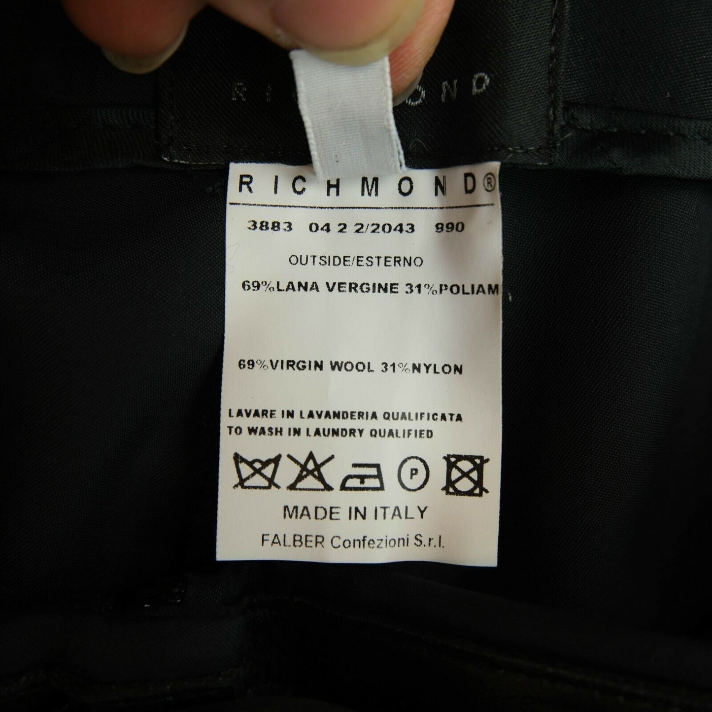 John RICHMOND Black Pants Trousers Size IT 42 EUR 38 UK 10 US 8