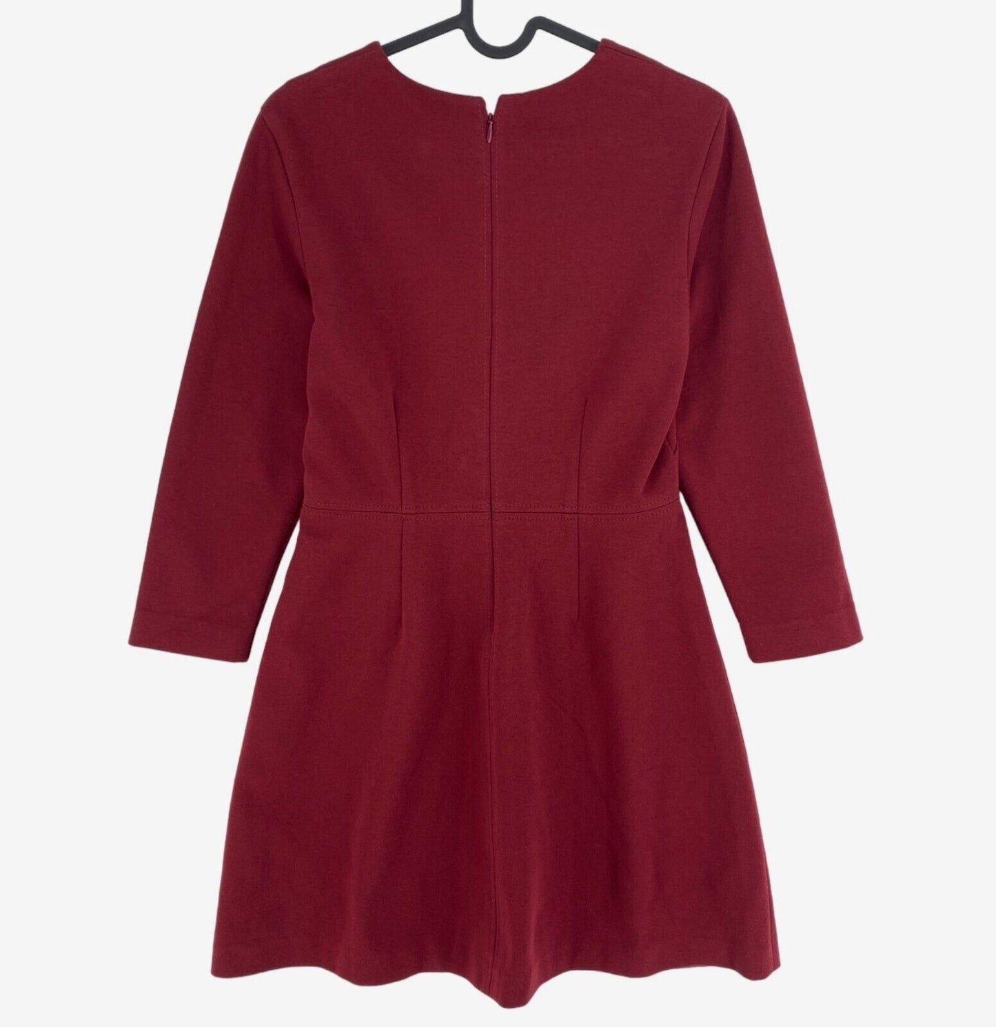 GANT Dark Red Tailored Jersey Flare Dress Size EU 36 UK 8 US 6