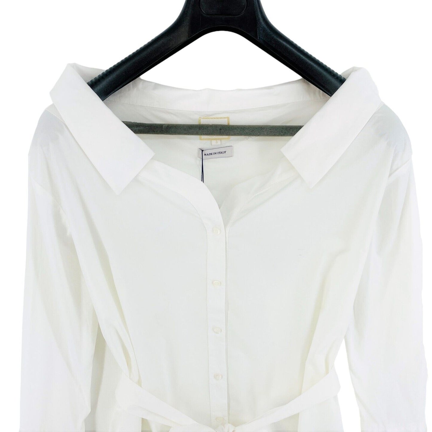 LA MARTINA White Belted Popeline Shirt Shirt Size 3 / M