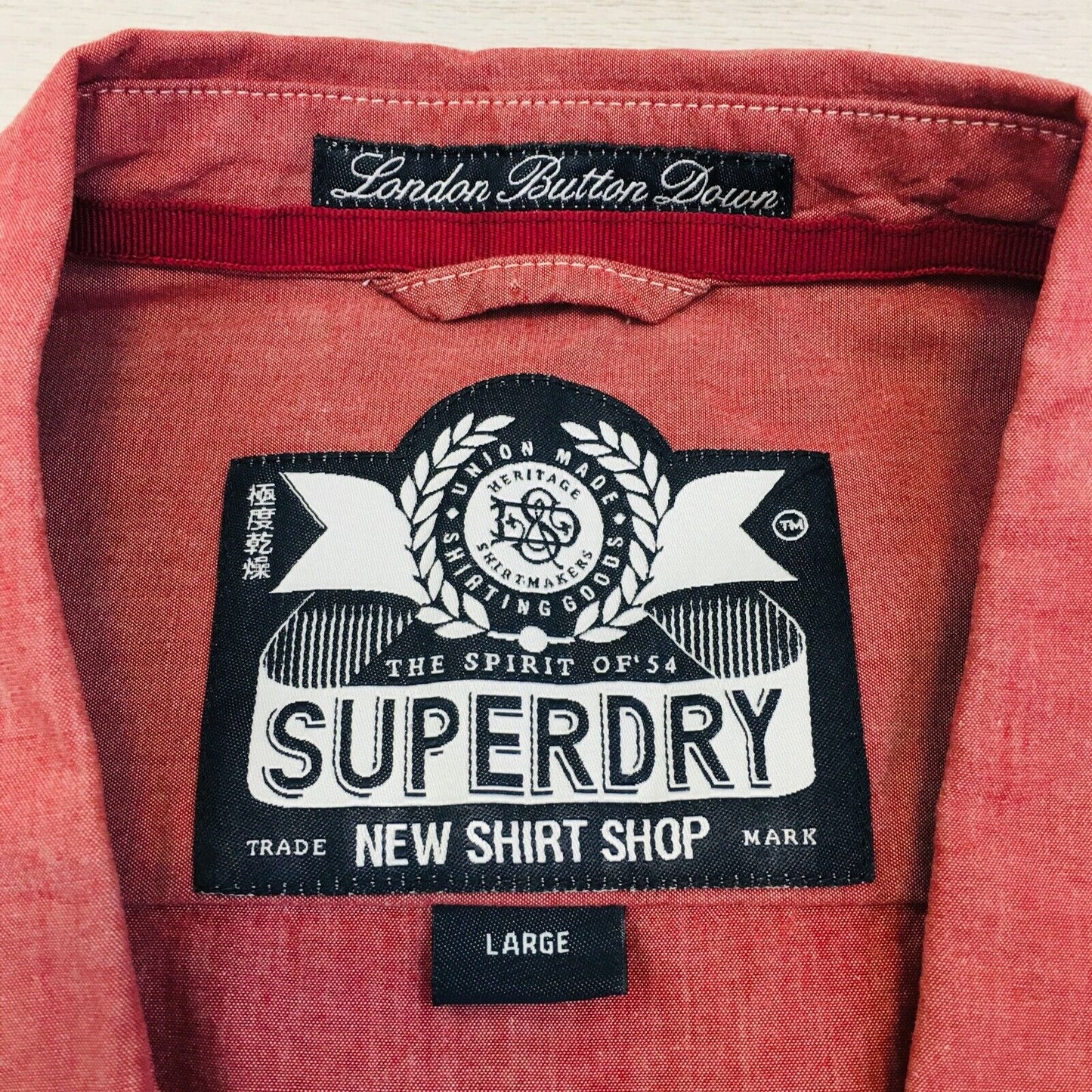 Men‘s Superdry Shirt Shop Slim Fit Shirt Size L Perfect!