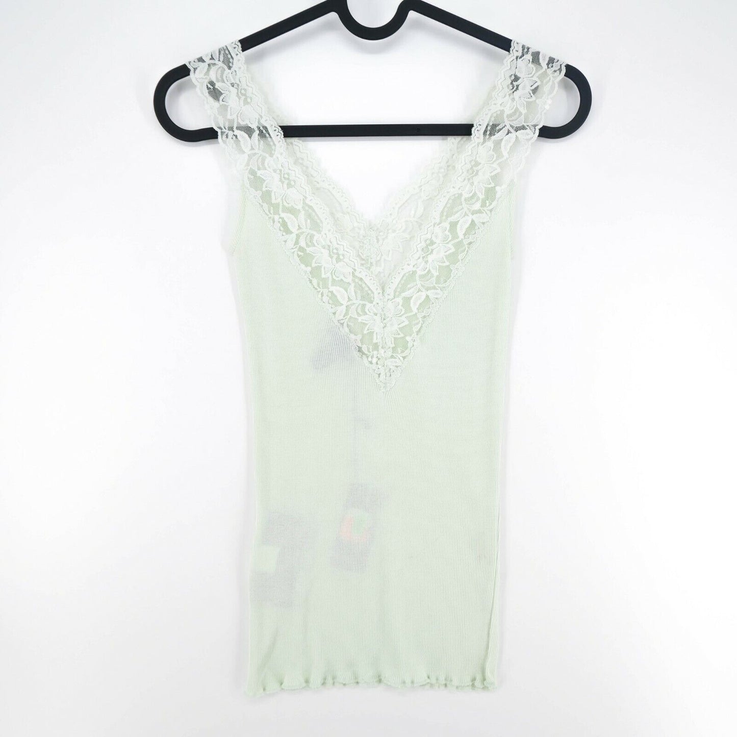 GANT Green V Neck Lace Tank Top Blouse Size XS