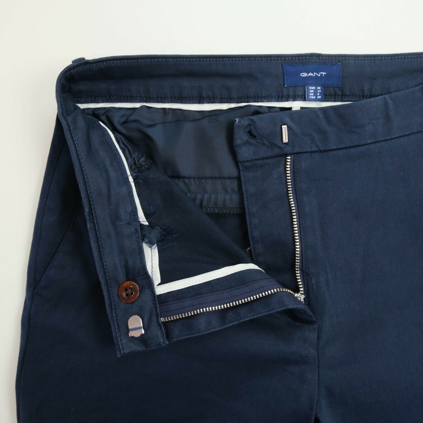 GANT Blue Tech Prep Chino Pants Trousers Size EUR 38 UK 12 US 8