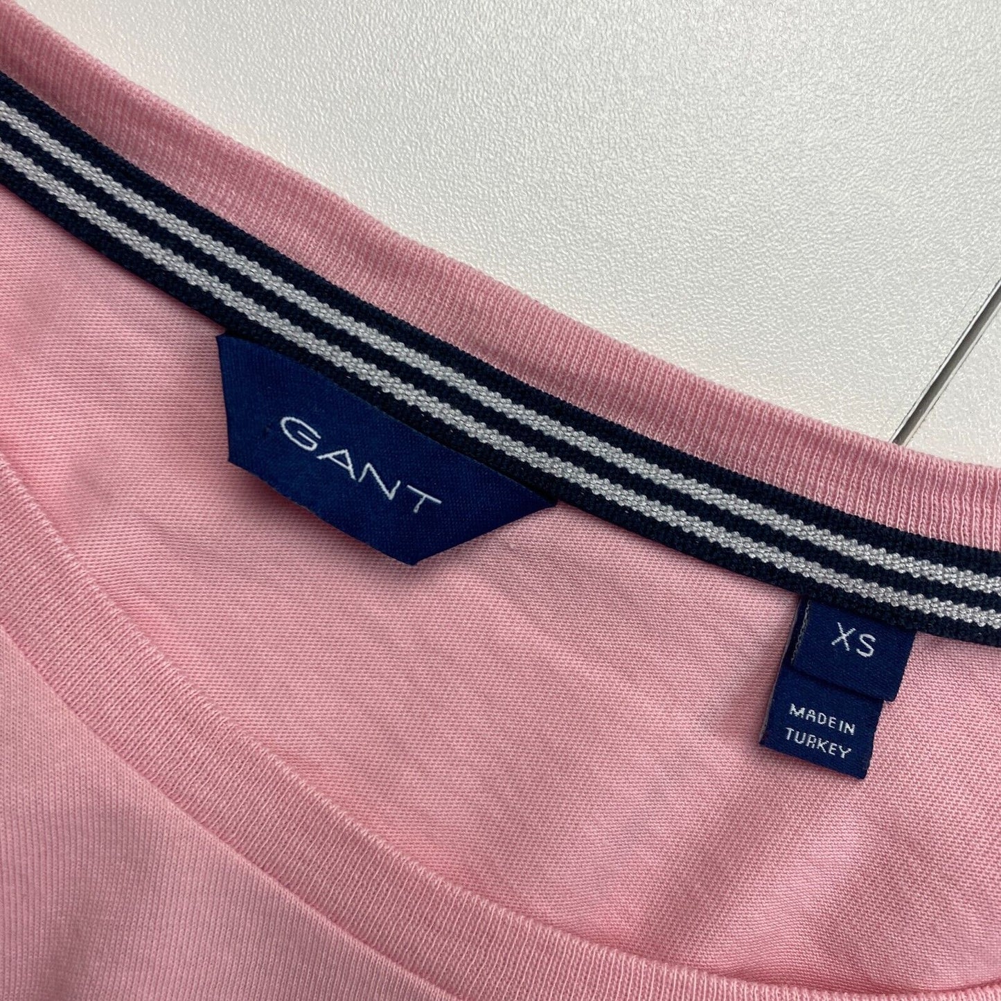 GANT Pink Logo Crew Neck T Shirt Size XS