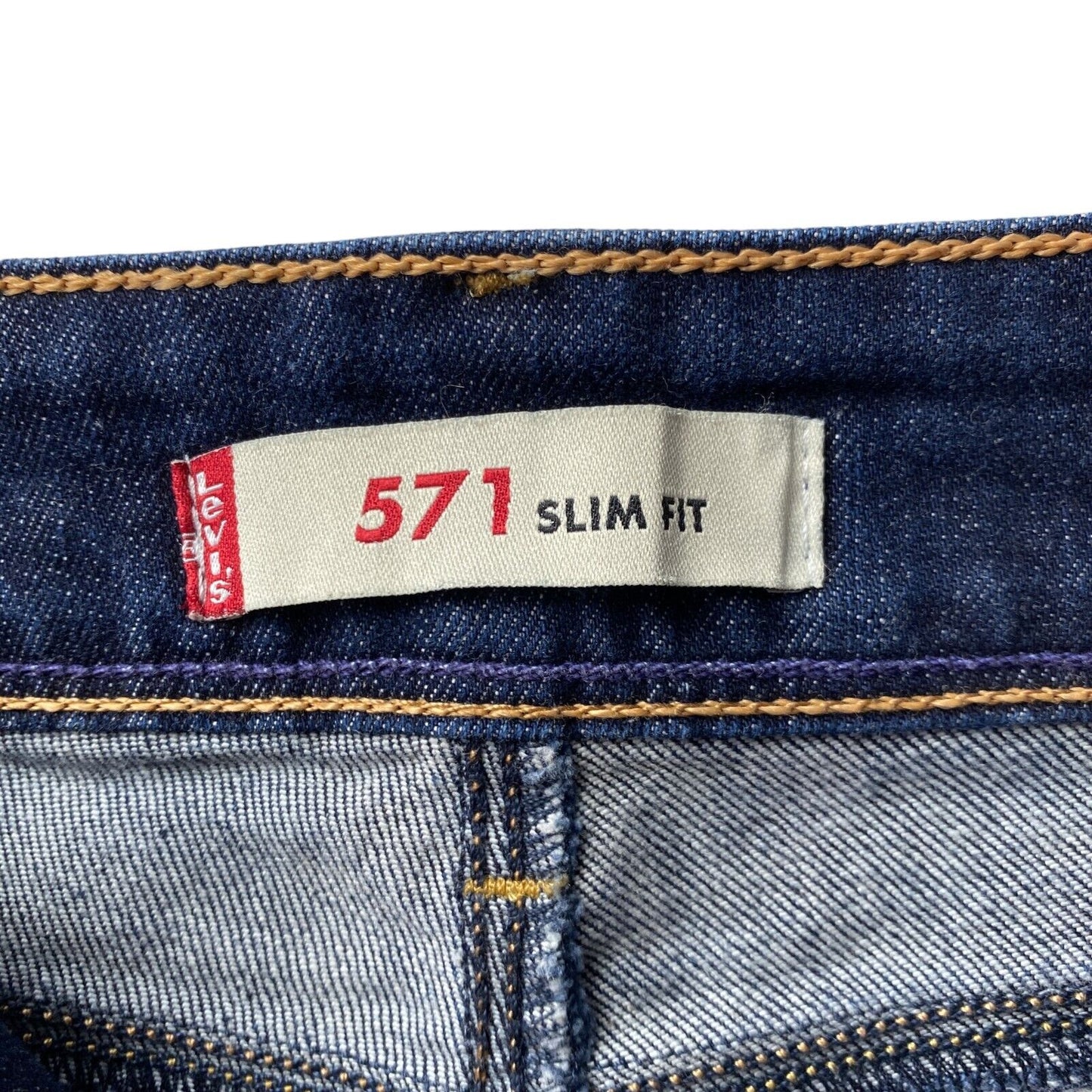 Levi's 571 Jean slim stretch bleu foncé pour femme W30 L32