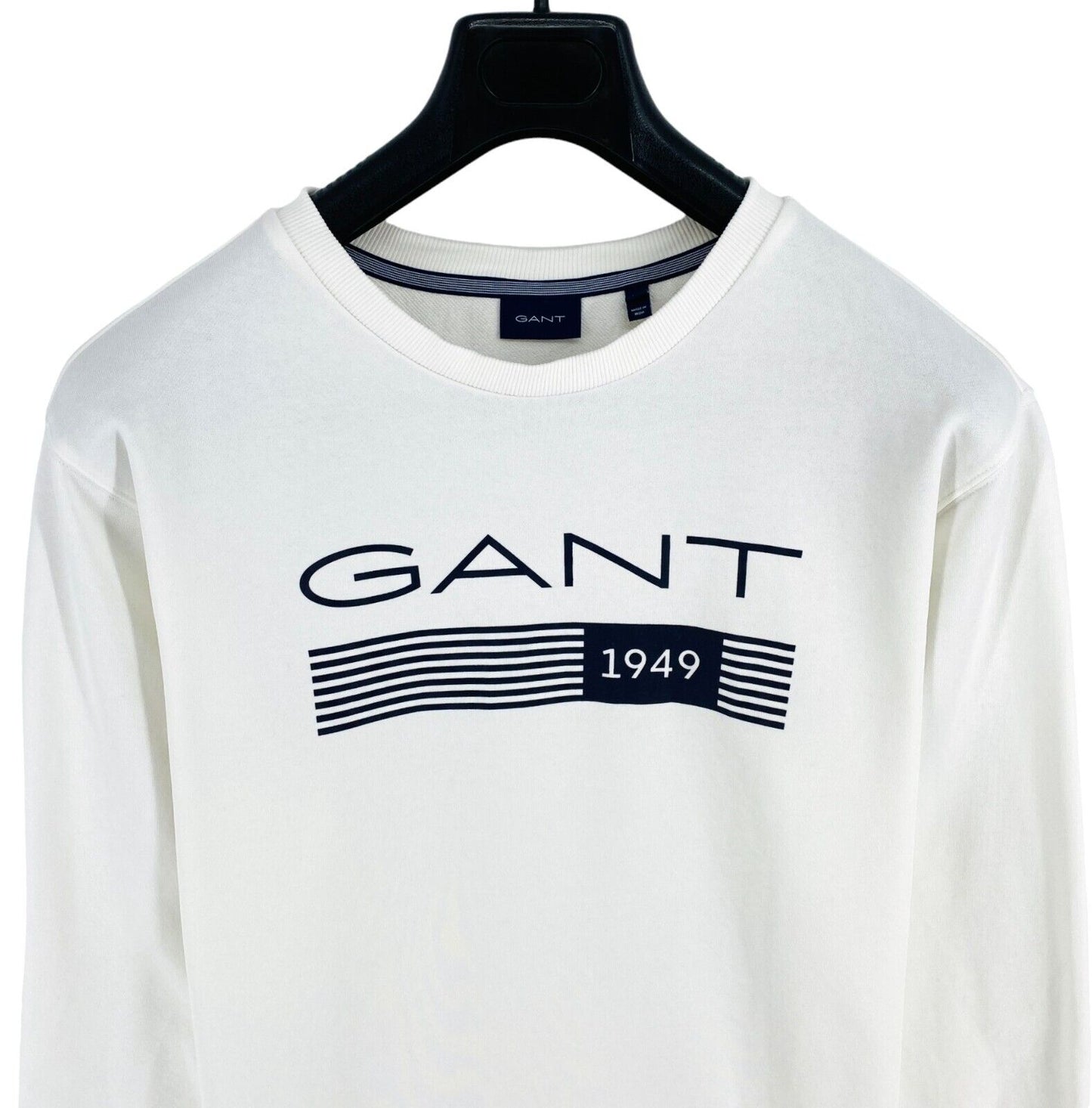 GANT White Logo Crew Neck Sweater Pullover Size XL