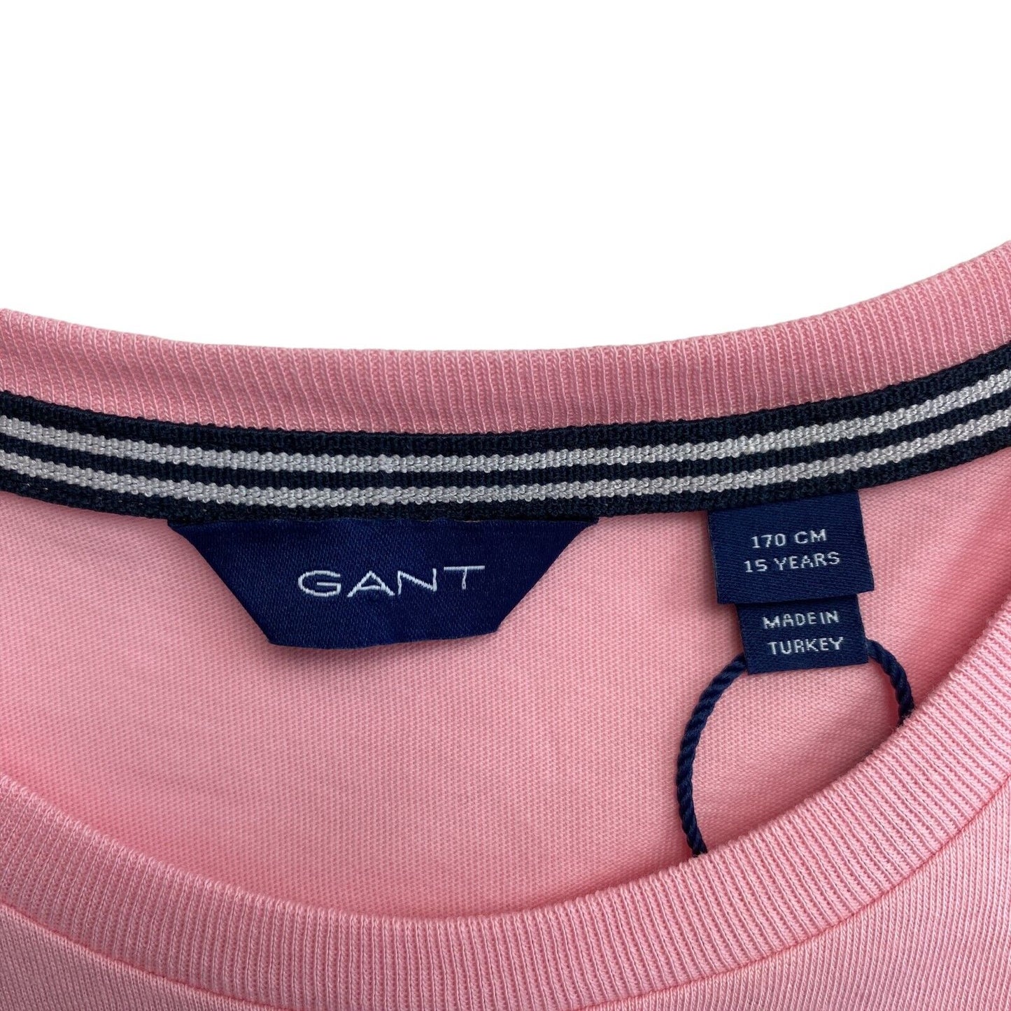 GANT Jungen T-Shirt mit Rundhalsausschnitt und Logo, Rosa, Größe 15 Jahre, 170 cm