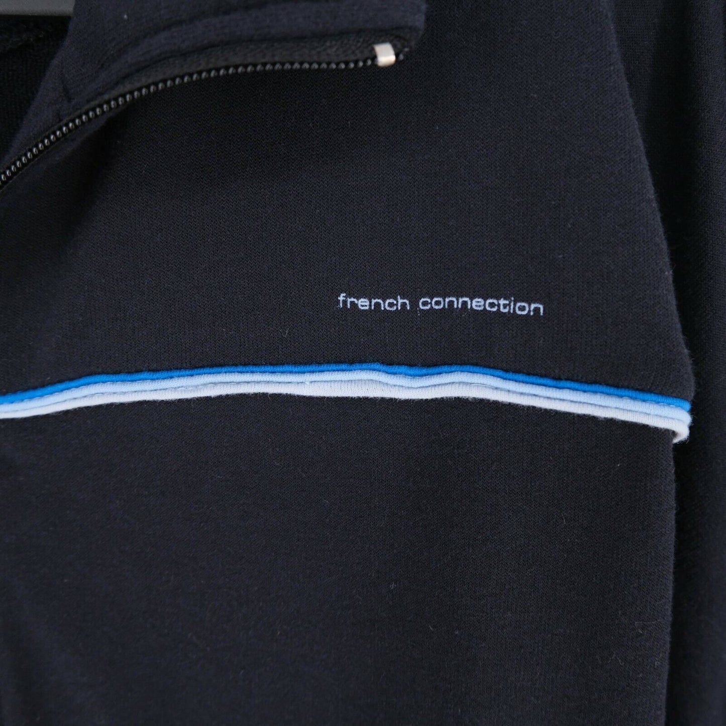 FRENCH CONNECTION Navy Blue Full Zip Jumper Sweater Size M L