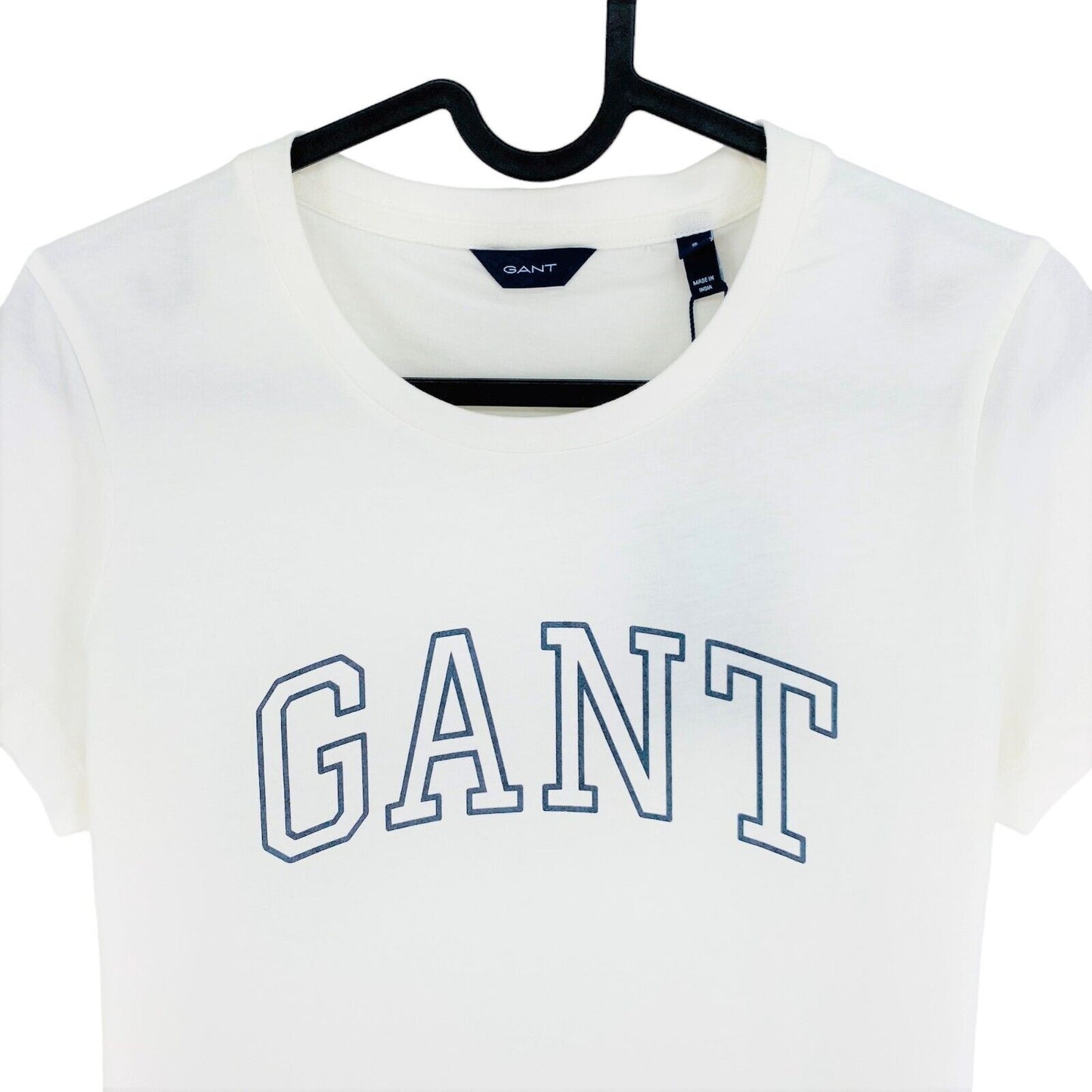 GANT White Arch Logo Crew Neck T Shirt Size S